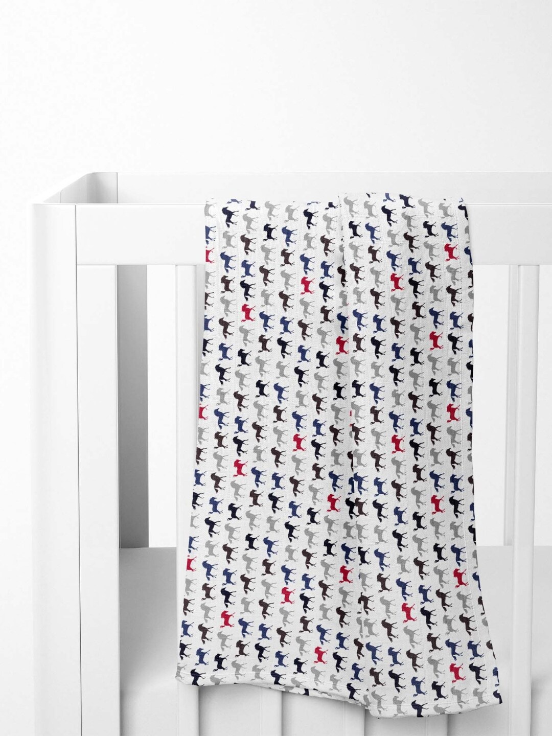 

haus & kinder Infants Set Of 2 Pure Cotton Muslin Swaddle Wrap, White