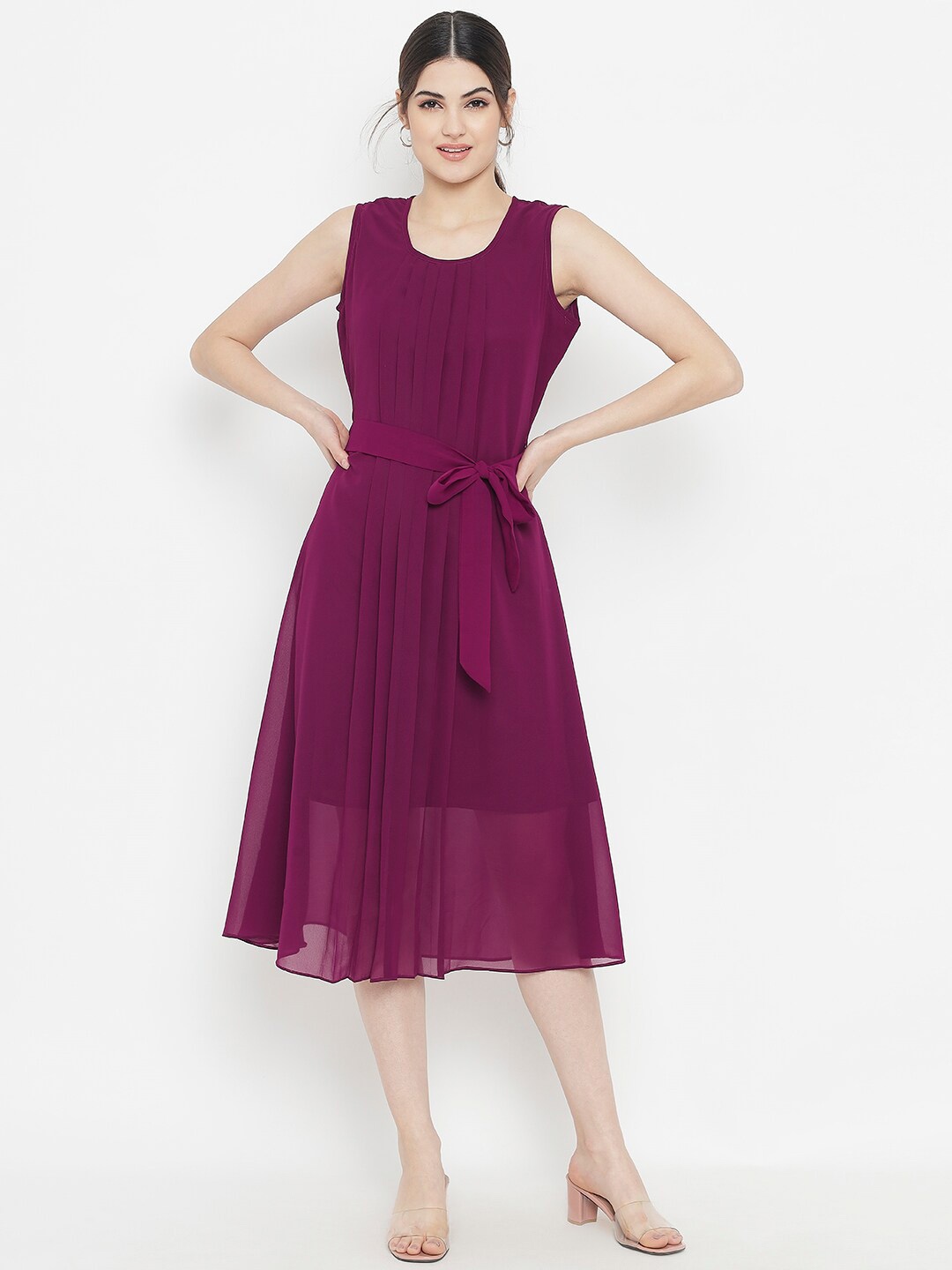 

Kannan Fit & Flare Midi Dress, Purple