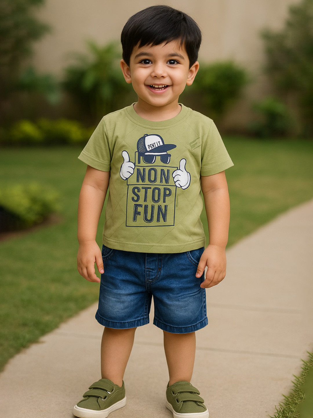 Wish Karo Boys Printed T-shirt with Shorts Set