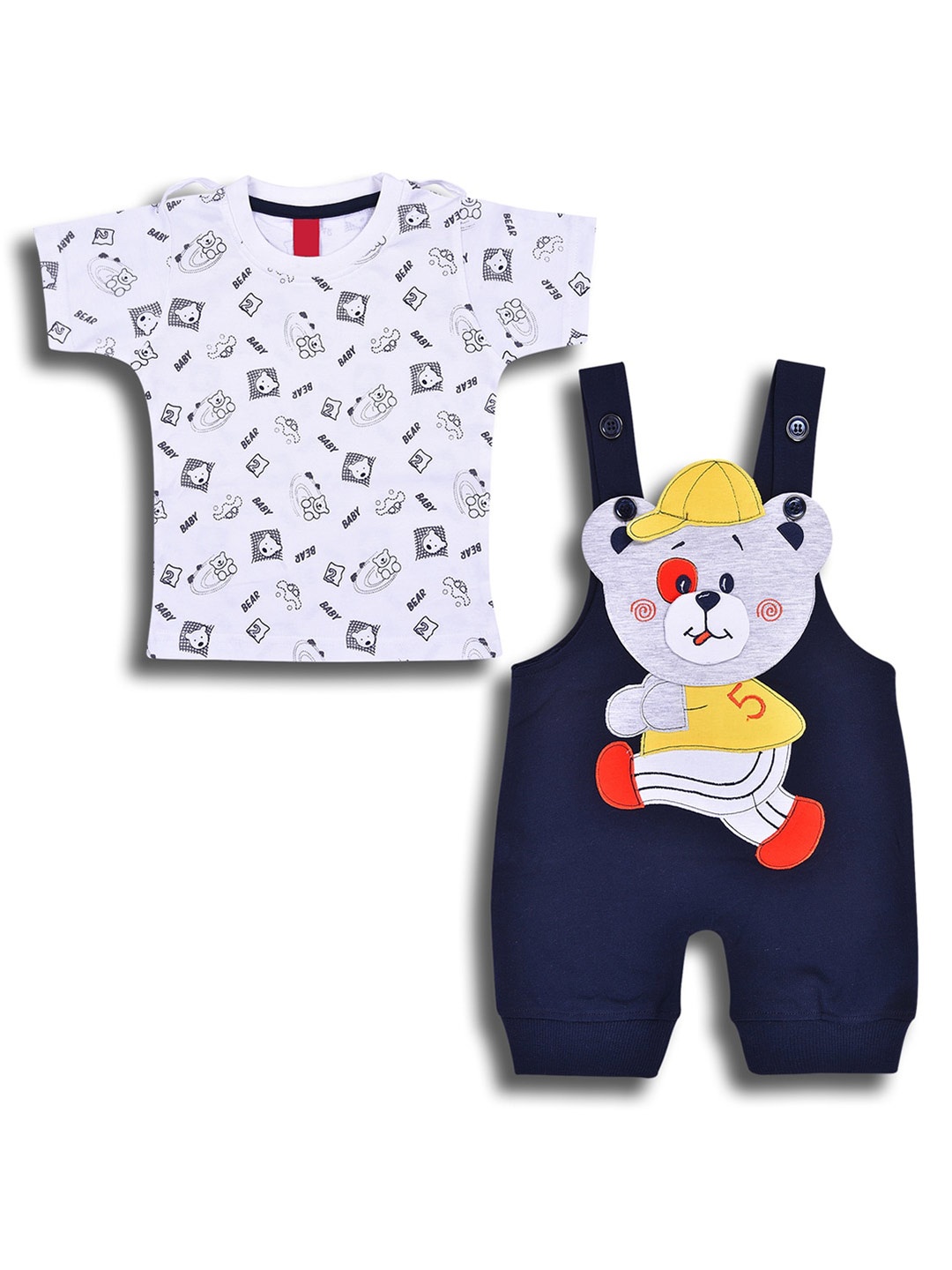

Wish Karo Boys Navy Blue & White Printed T-shirt