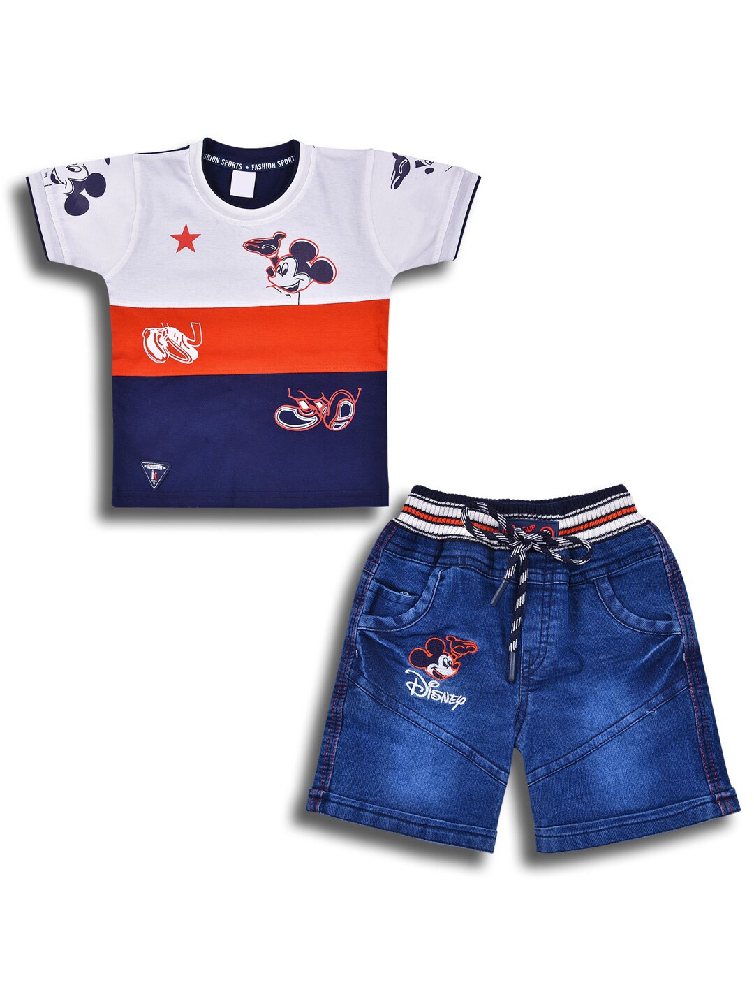 

Wish Karo Boys Printed T-shirt with Shorts, Blue