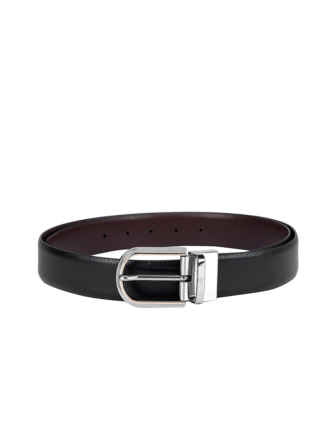 

Da Milano Men Textured Push-Pin Belt, Black