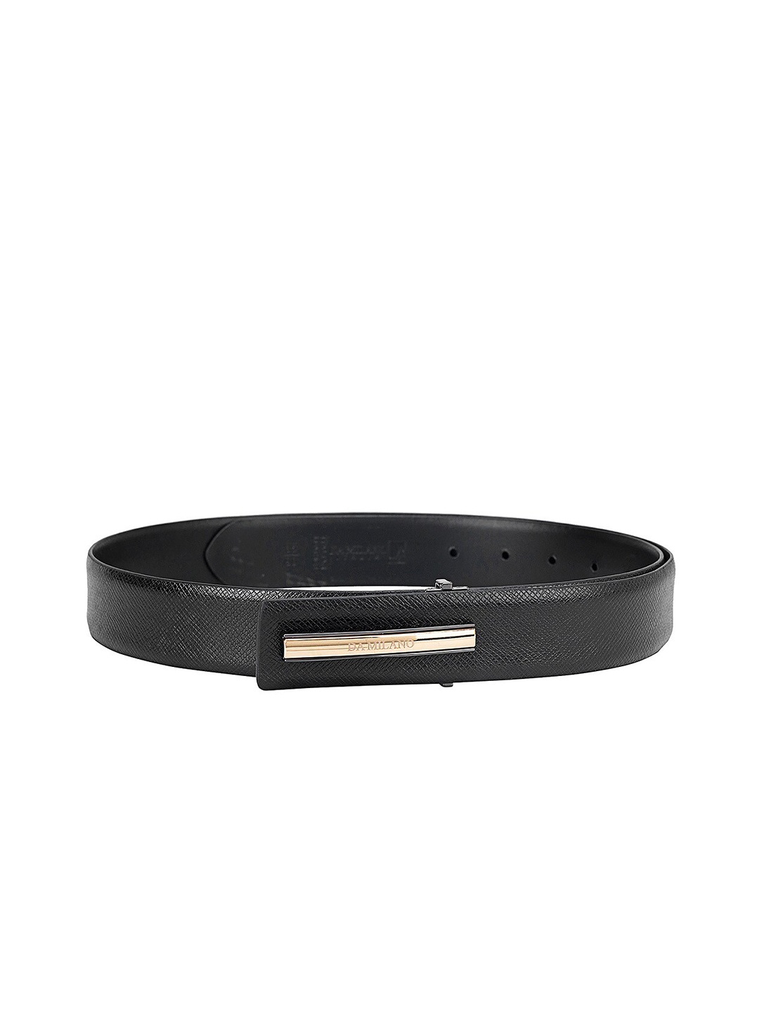 

Da Milano Men Textured Tang Belt, Black