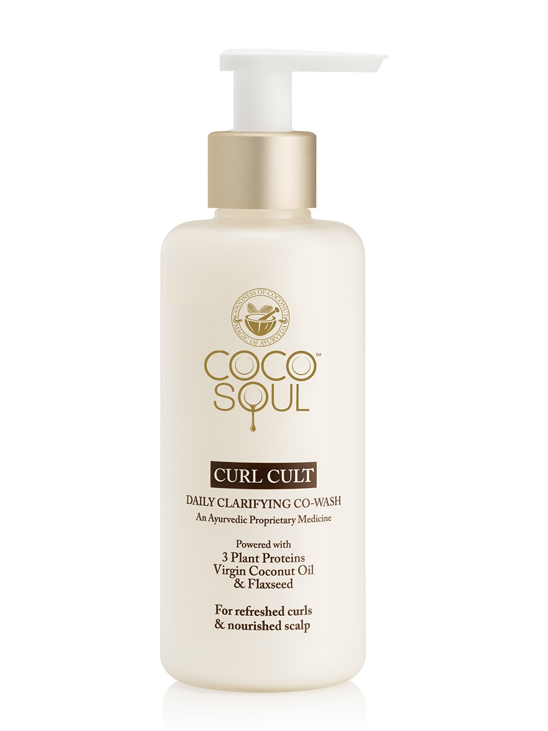 

Coco Soul Curl Cult Daily Clarifying Co-Wash with 100% Virgin Coconut Oil & Flaxseed-200ml, White