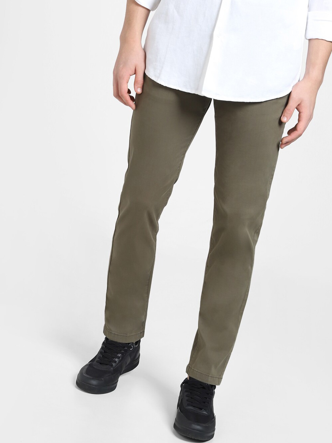 

Jack & Jones Men Cotton Regular Fit Chinos, Olive