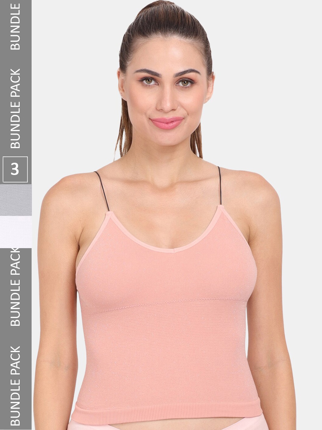 

Amour Secret Pack Of 3 Spaghetti Strap Lightly Padded Camisoles, White