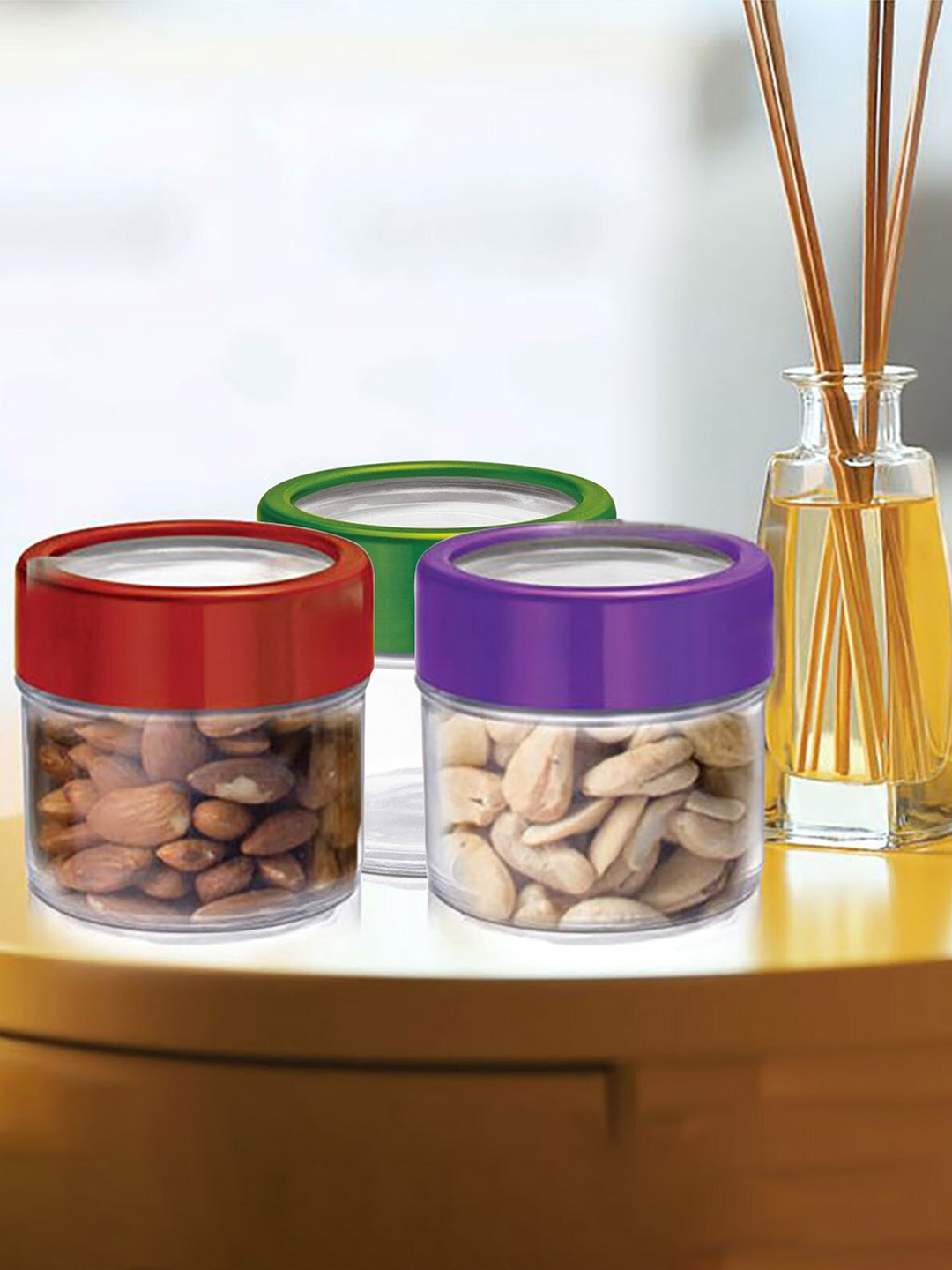 

Treo Alfy Set of 3 Assorted Glass Storage Jar 100 ml Each