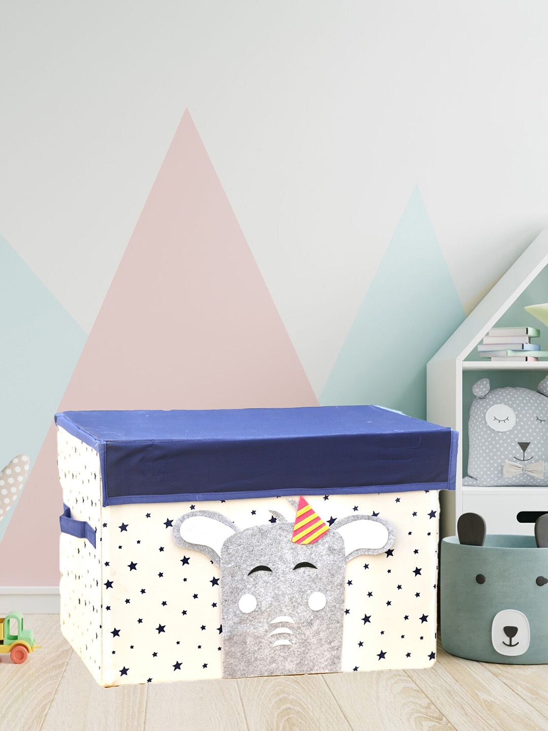 

My Gift Booth Printed Cotton Organisers With Lid, White