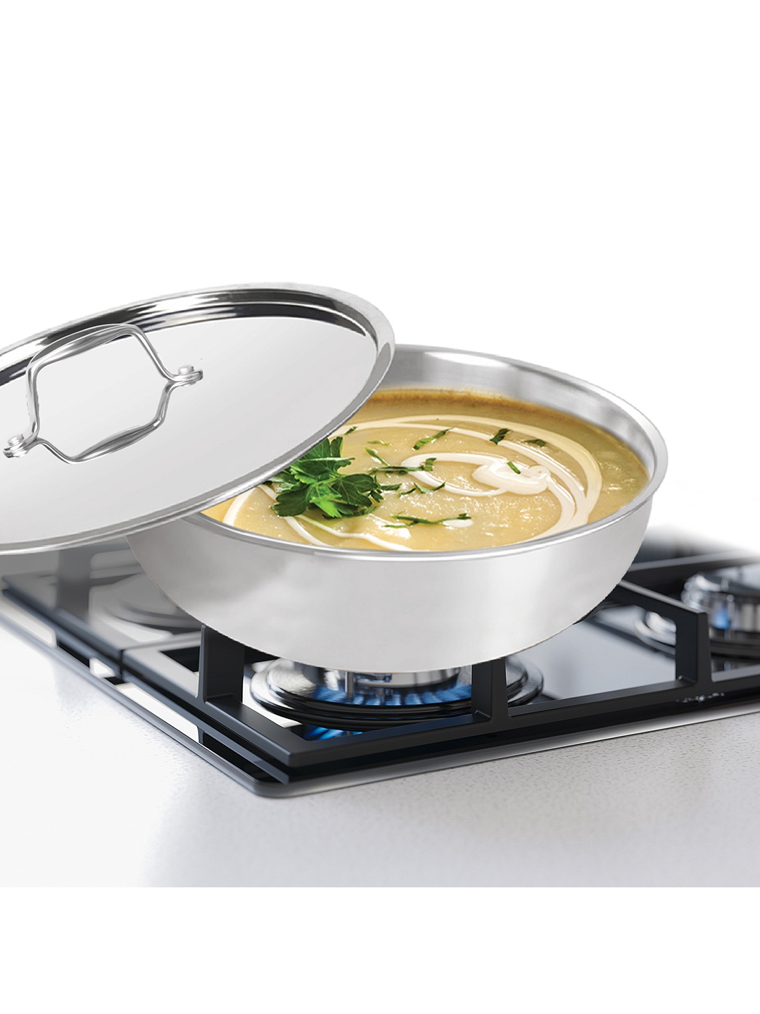 

Milton Pro Cook Triply Stainless Steel Tasla with Lid 3.78 L