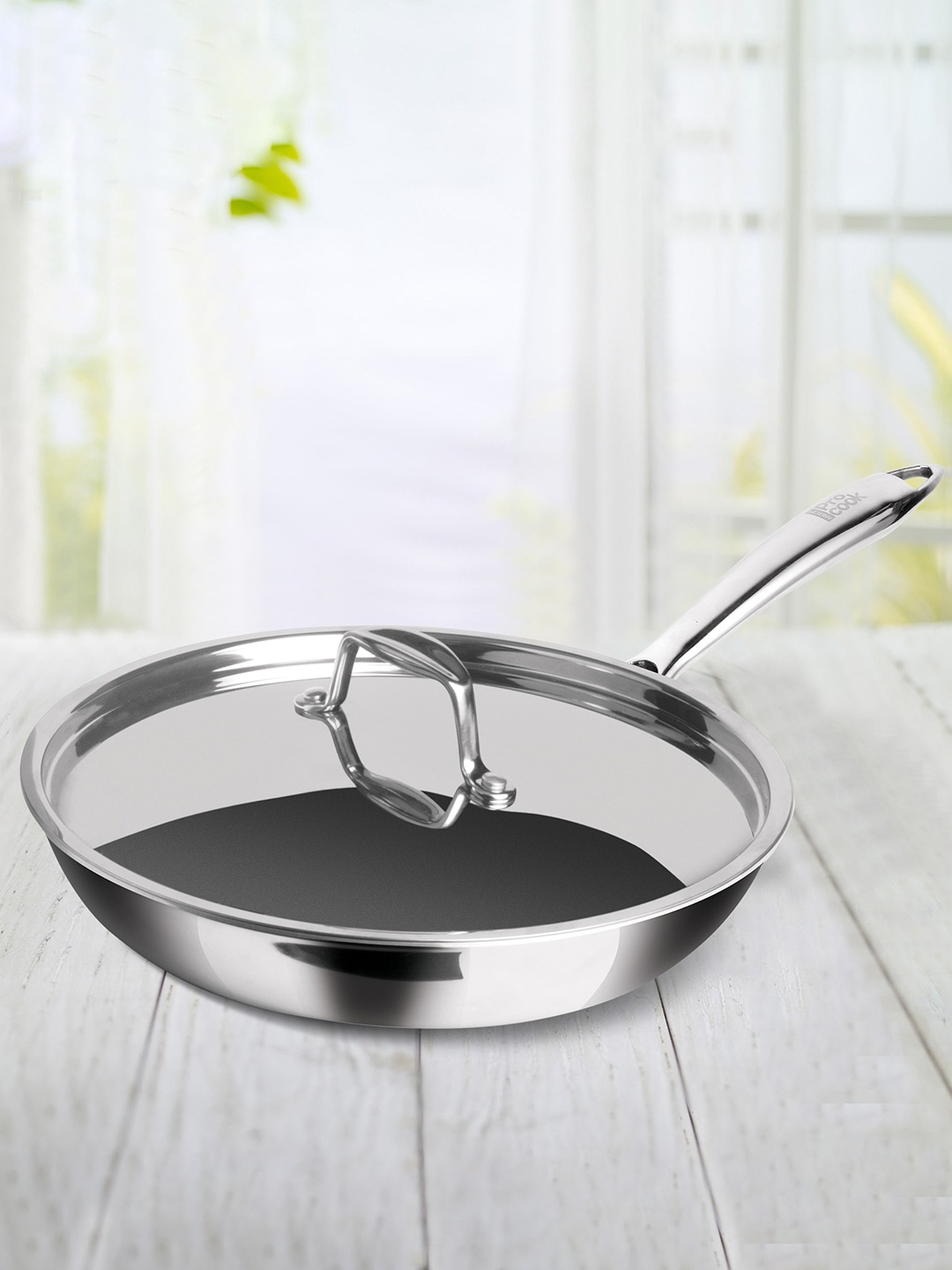 

Milton Pro Cook Triply Stainless Steel Fry Pan With Lid 1.7 Litre