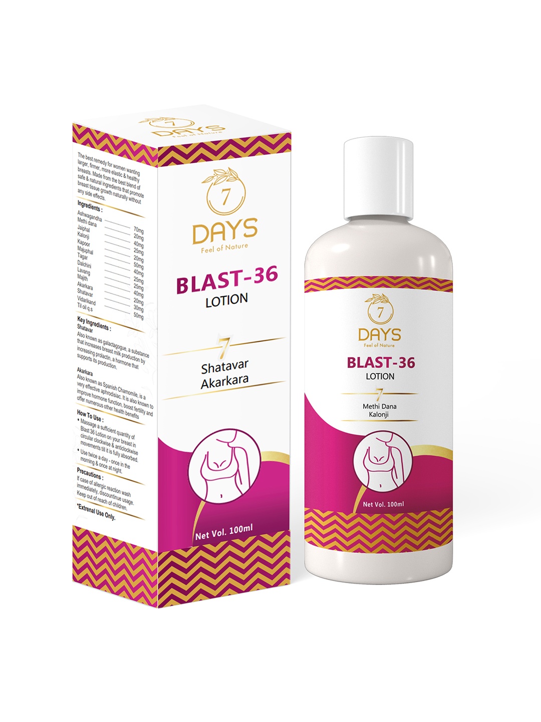 

7 DAYS 7 Days Blast 36 Oil Nature's Magic Ayurveda Breast oil, Blue