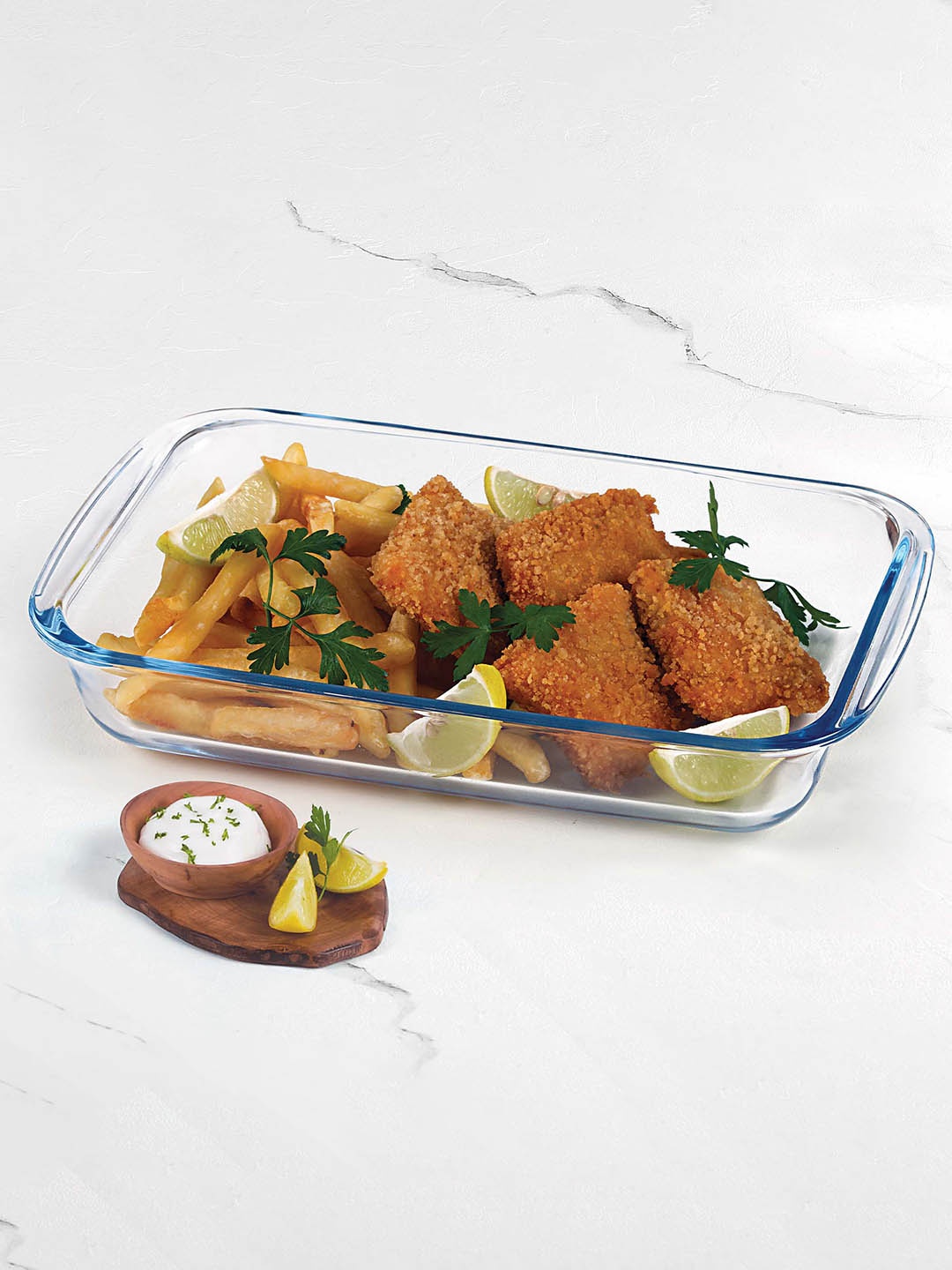 

Treo Ovensafe Rectangle 1600 Transparent Borosilicate Glass Dish 1.6 L