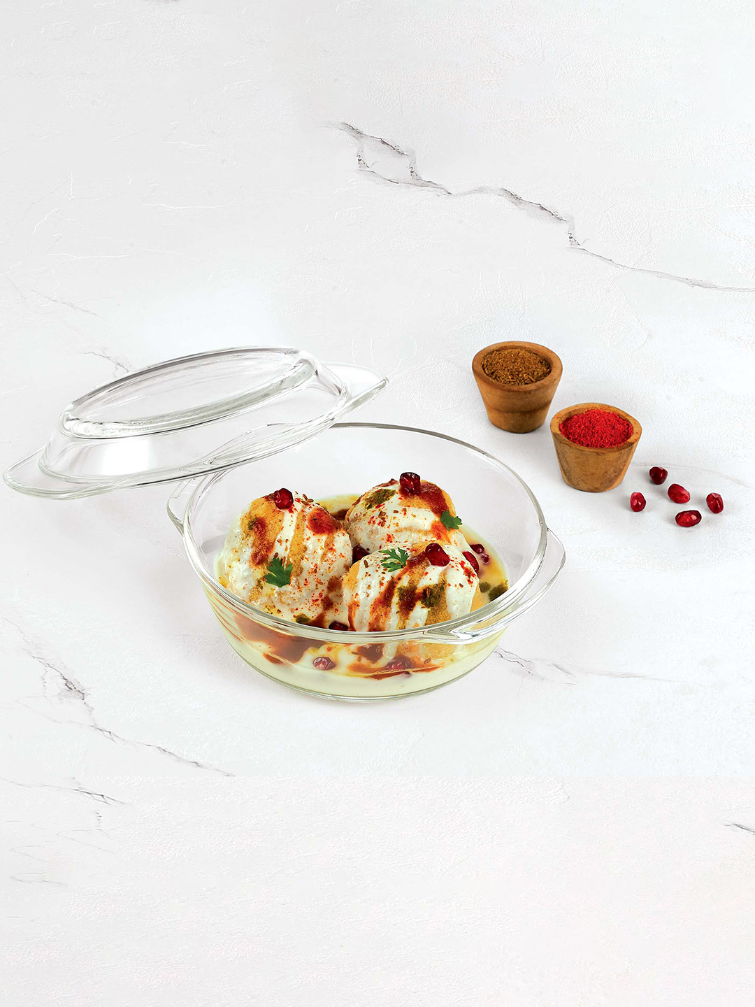 

Treo Ovensafe Round 700 Transparent Borosilicate Glass Casserole 700 ml