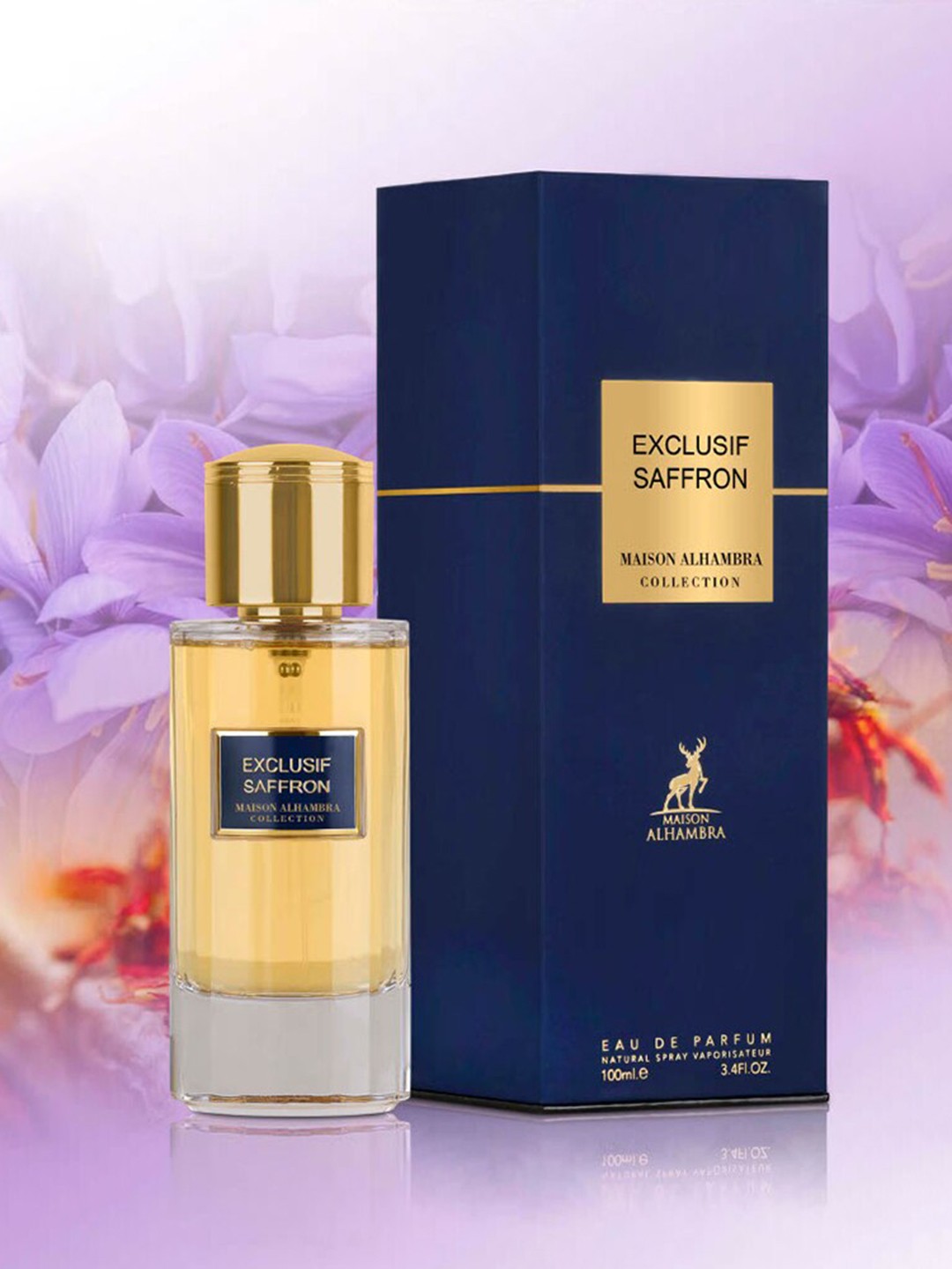 

Lattafa Men Maison Alhambra Collection Exclusif Saffron Eau De Parfum - 100 ml, Blue