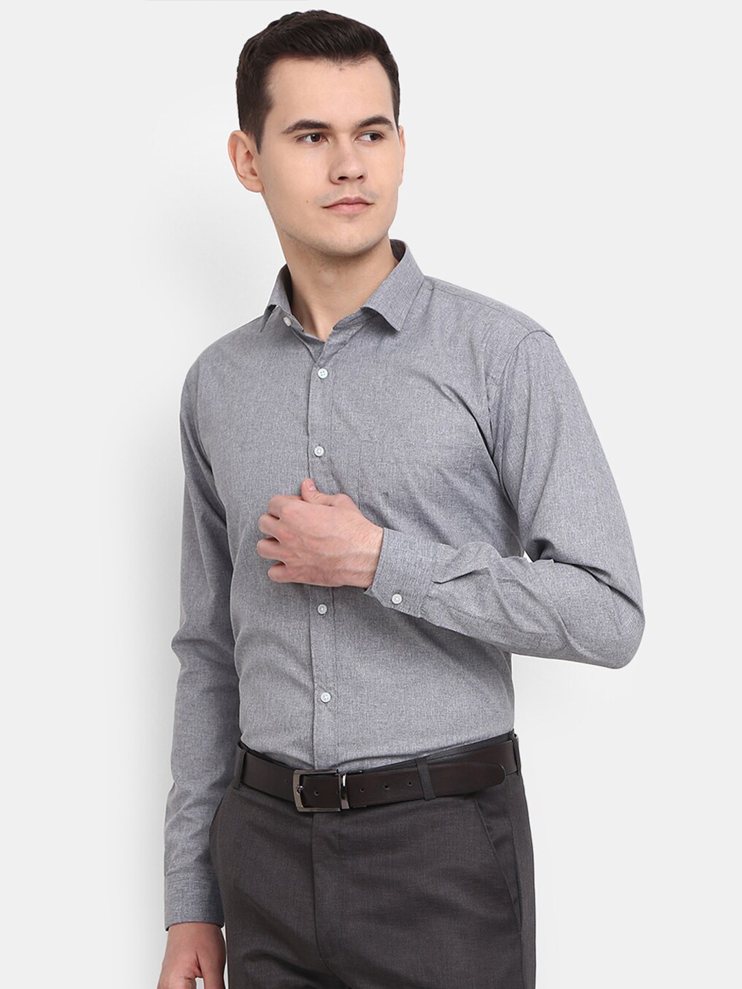 

V-Mart Men Grey Classic Formal Shirt