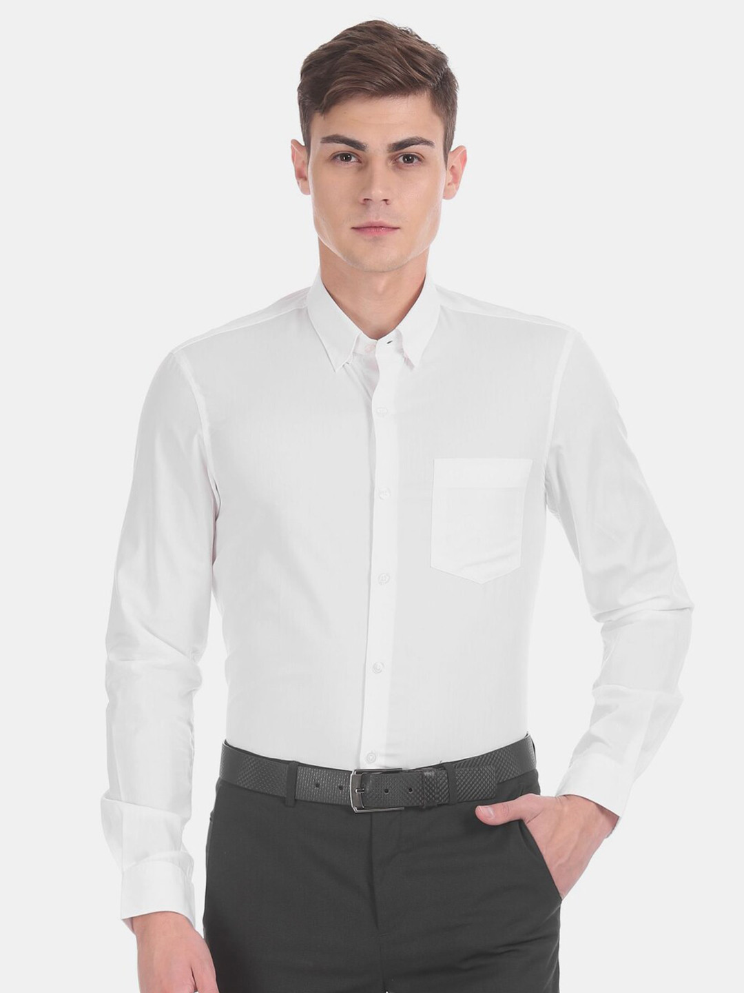 

V-Mart Men Classic Cotton Formal Shirt, White