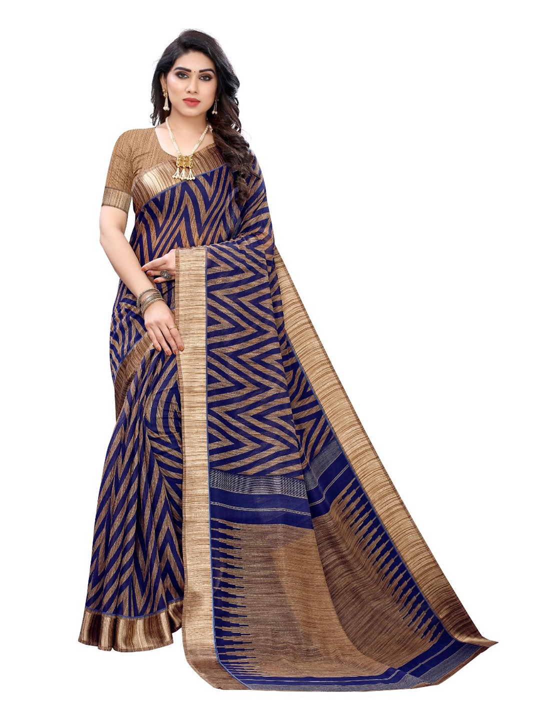 

Florence Art Silk Ilkal Saree, Blue