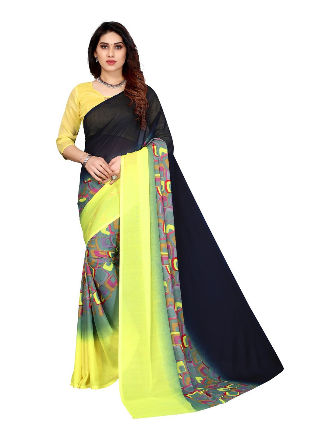 

Florence Printed Art Silk Ilkal Saree, Green