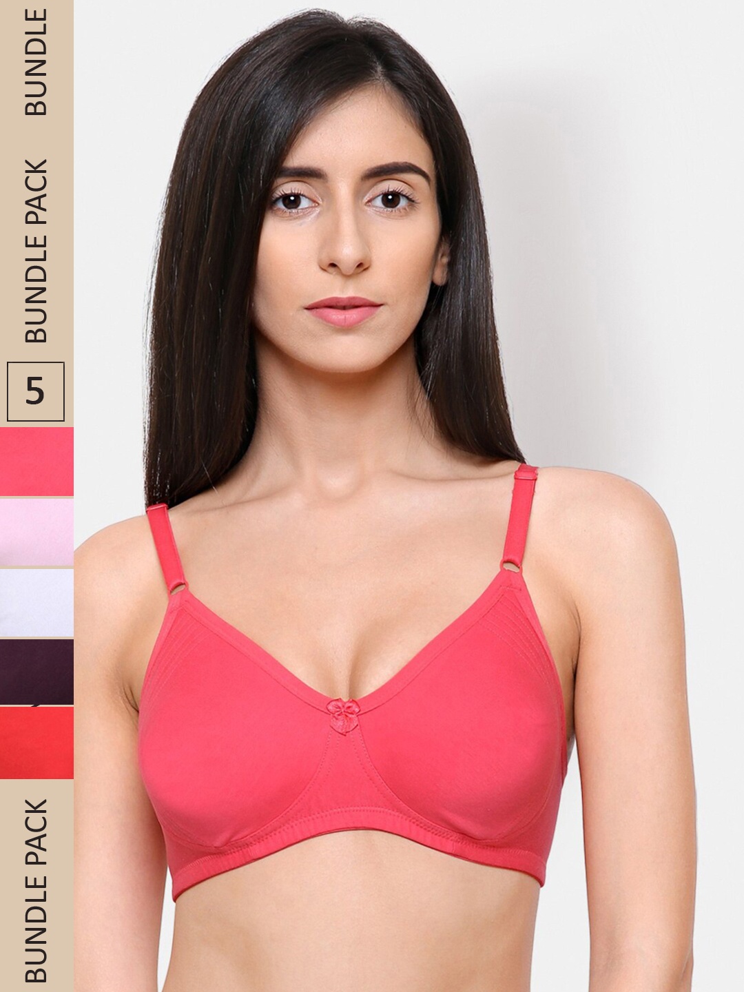 

College Girl Pink & White Bra