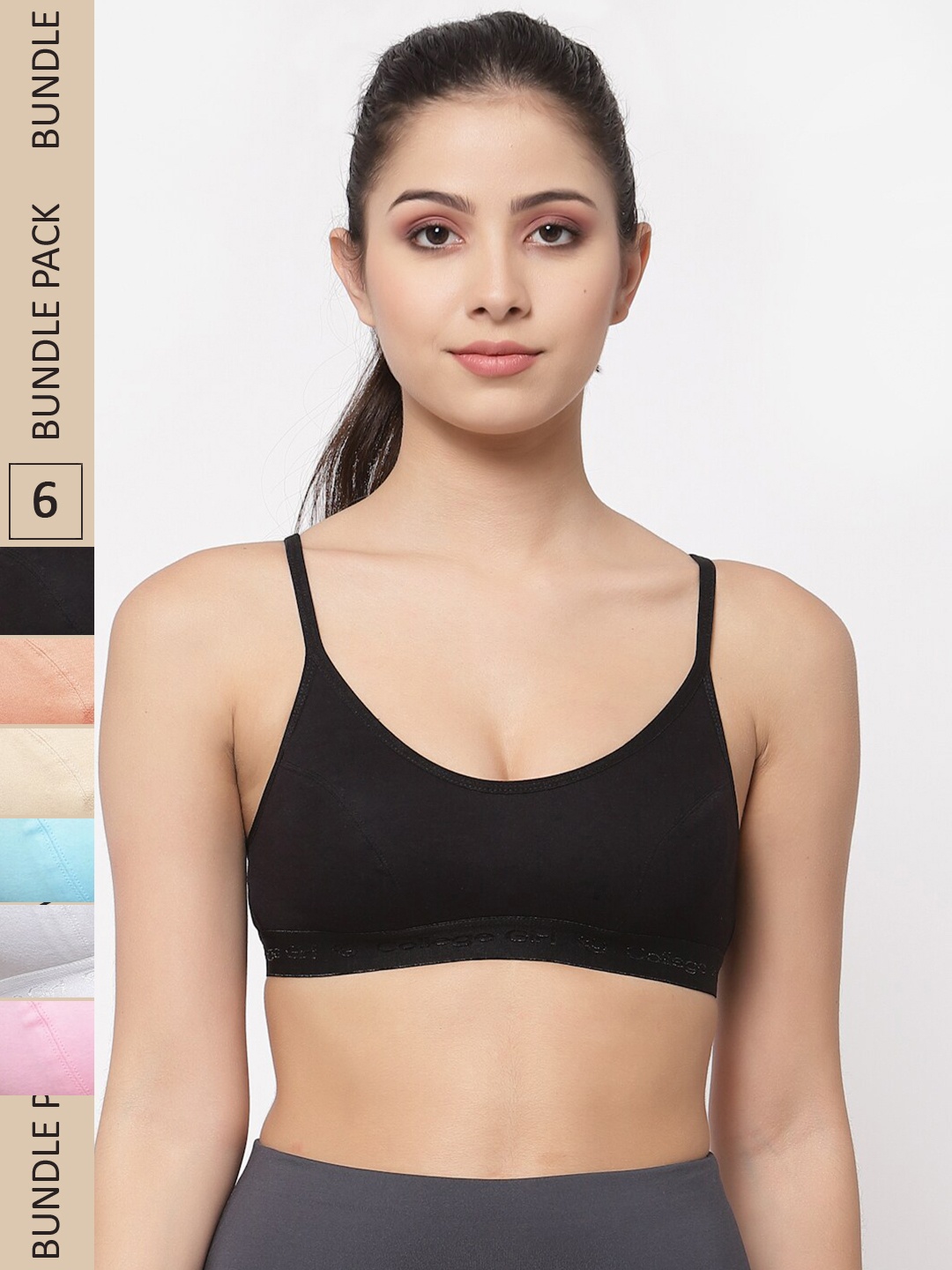 

College Girl Black & Pink Bra