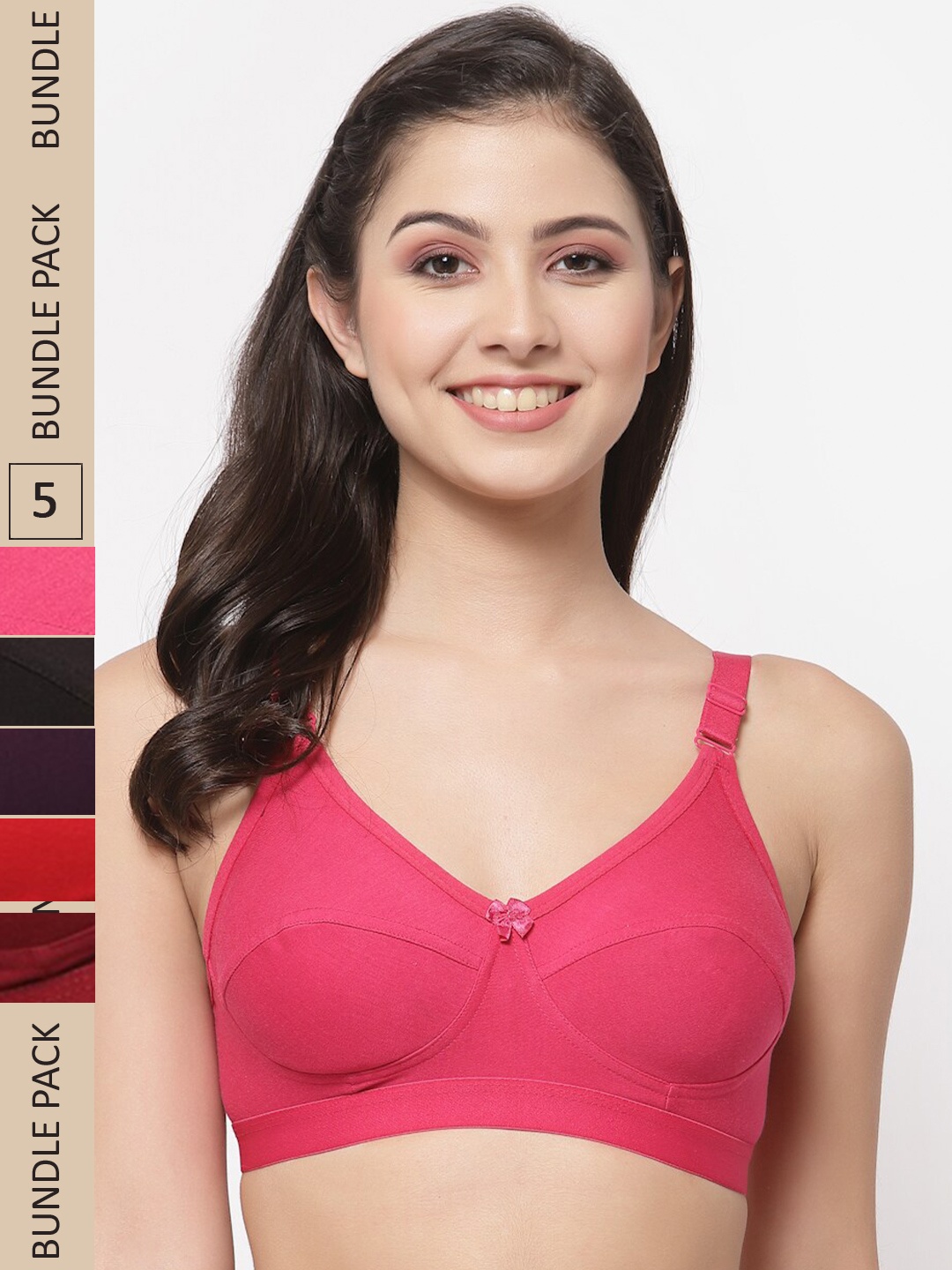 

College Girl Black & Burgundy Bra