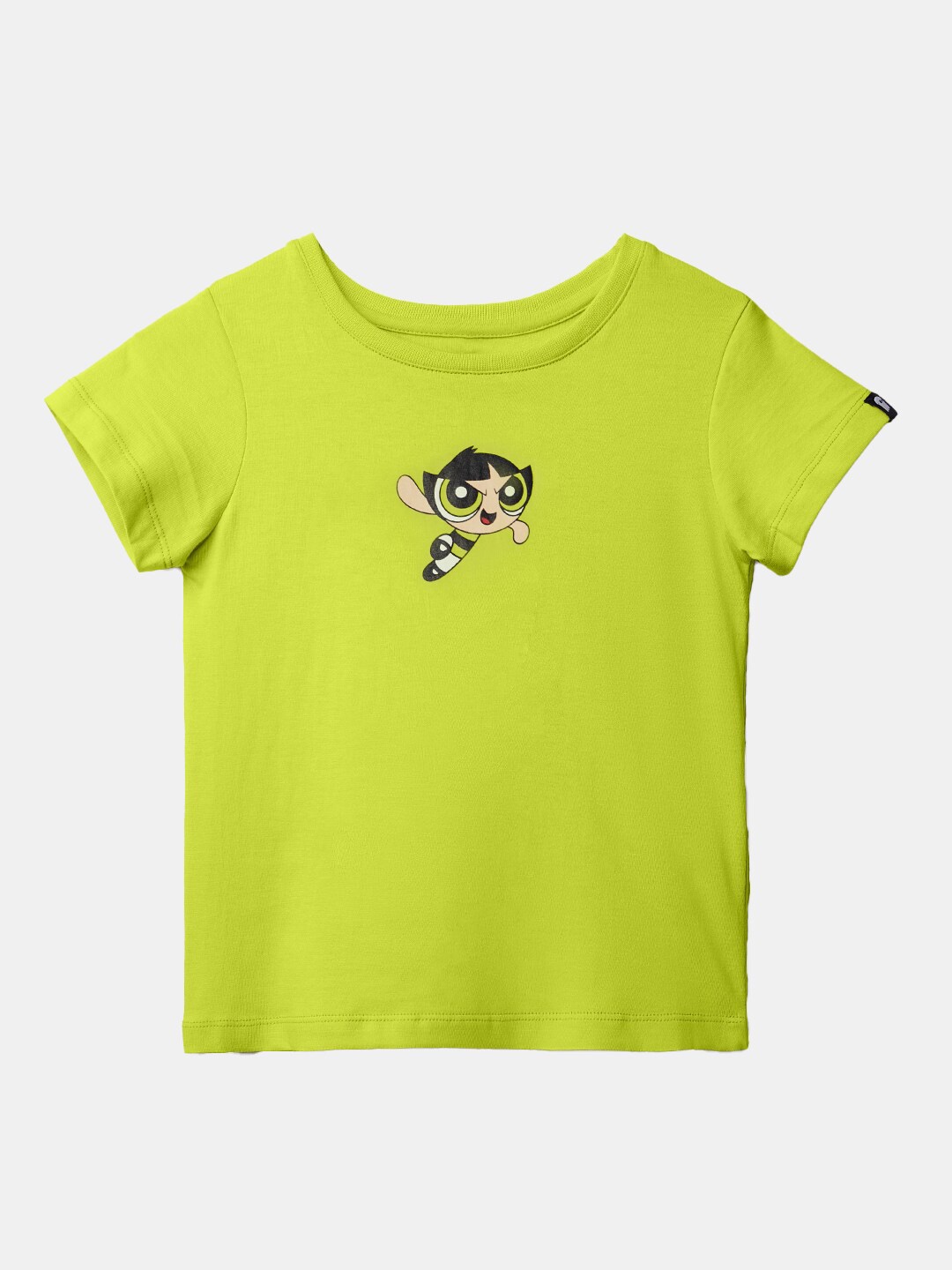

The Souled Store Girls Printed Pure Cotton T-shirt, Green