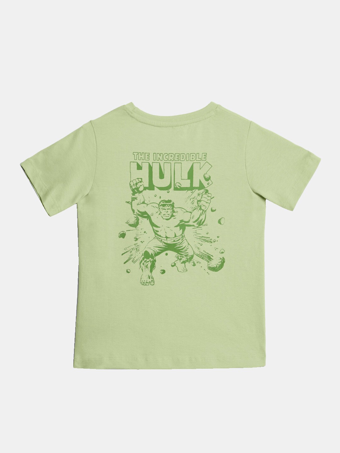 

The Souled Store Boys Hulk Printed Pure Cotton T-shirt, Green