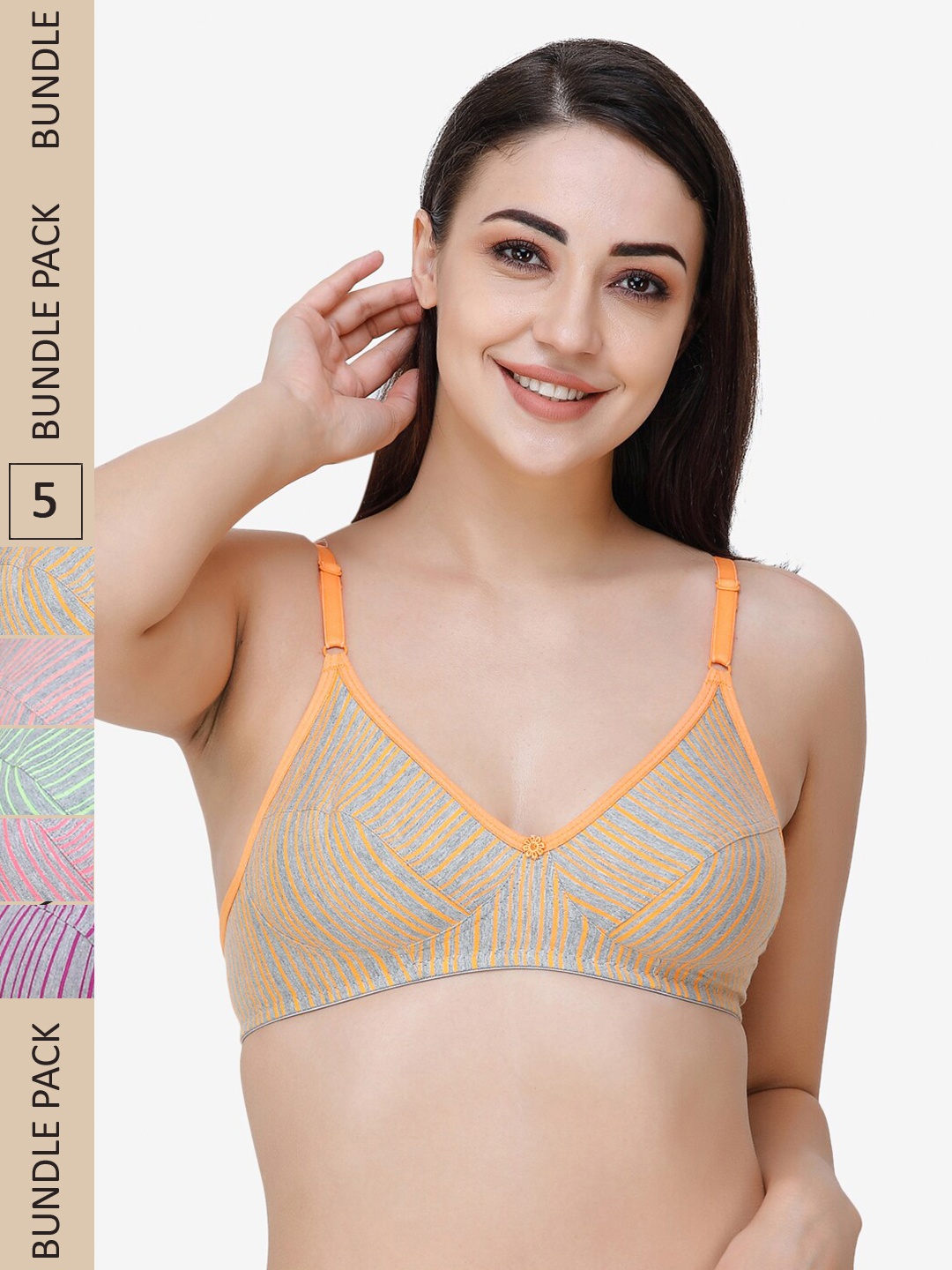 

Docare Pink & Green Abstract Bra