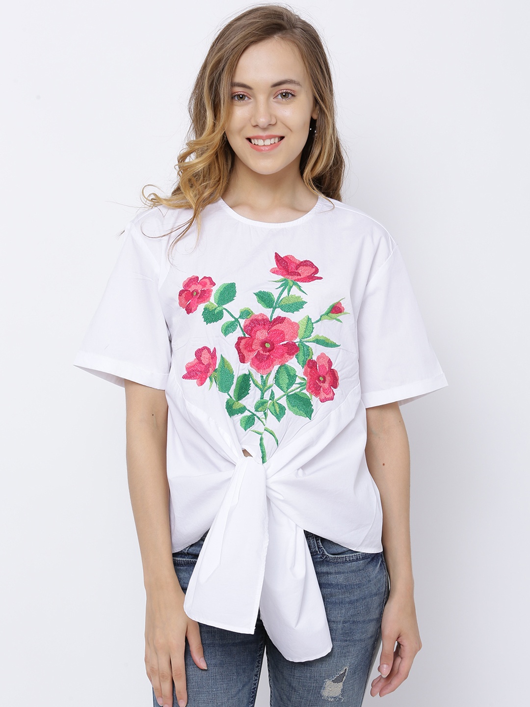 

Tokyo Talkies Women White Printed Top