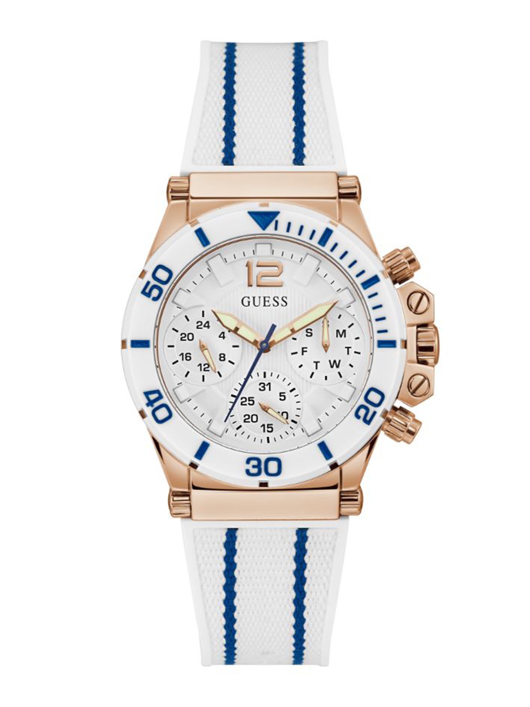 

GUESS Women Textured Dial & Regular Straps Analogue Watch GW0406L2, White