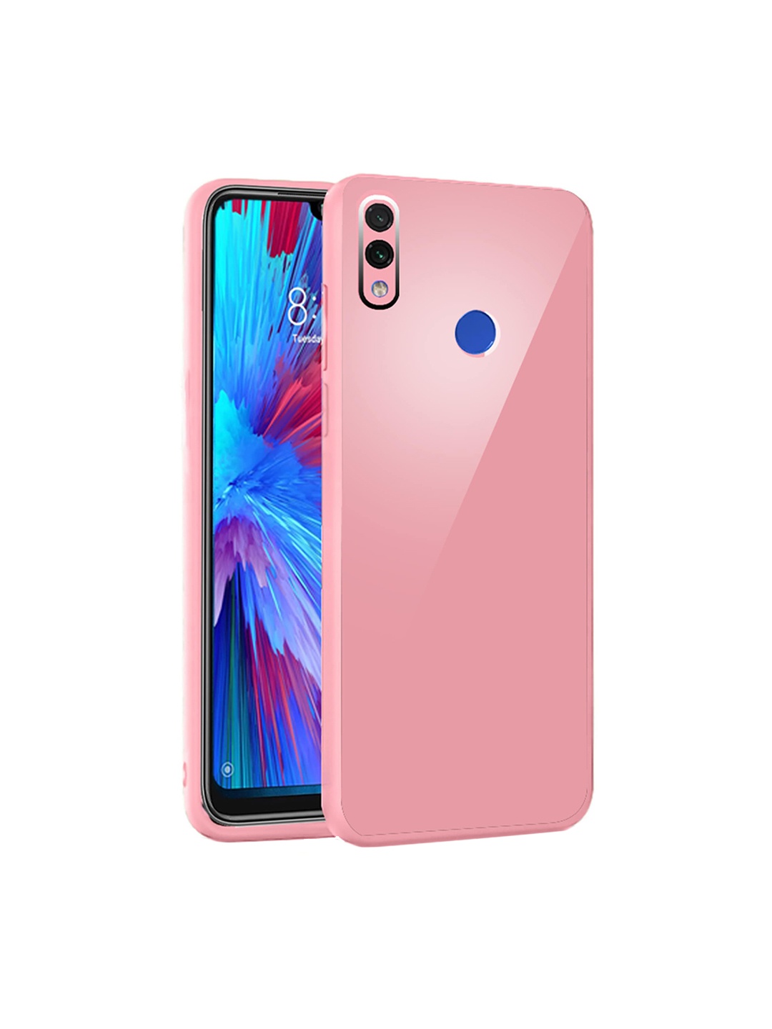 

Karwan Redmi Note 7 Shock Proof Phone Back Cover, Pink