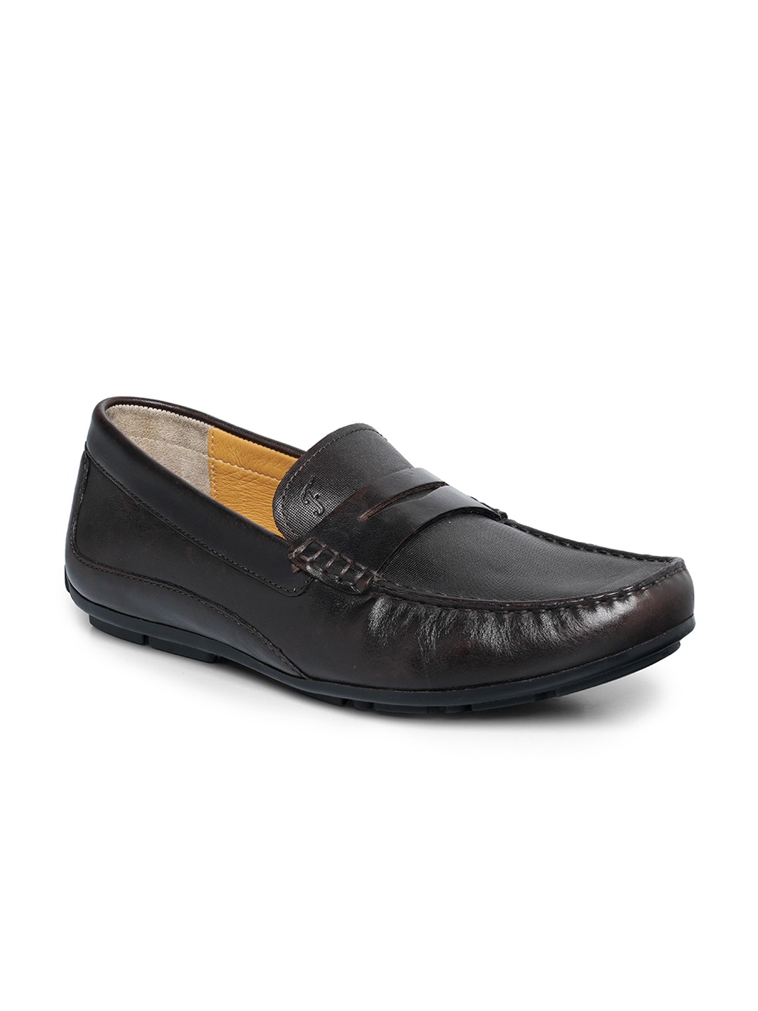 

Florsheim Men Textured Leather Loafers, Brown