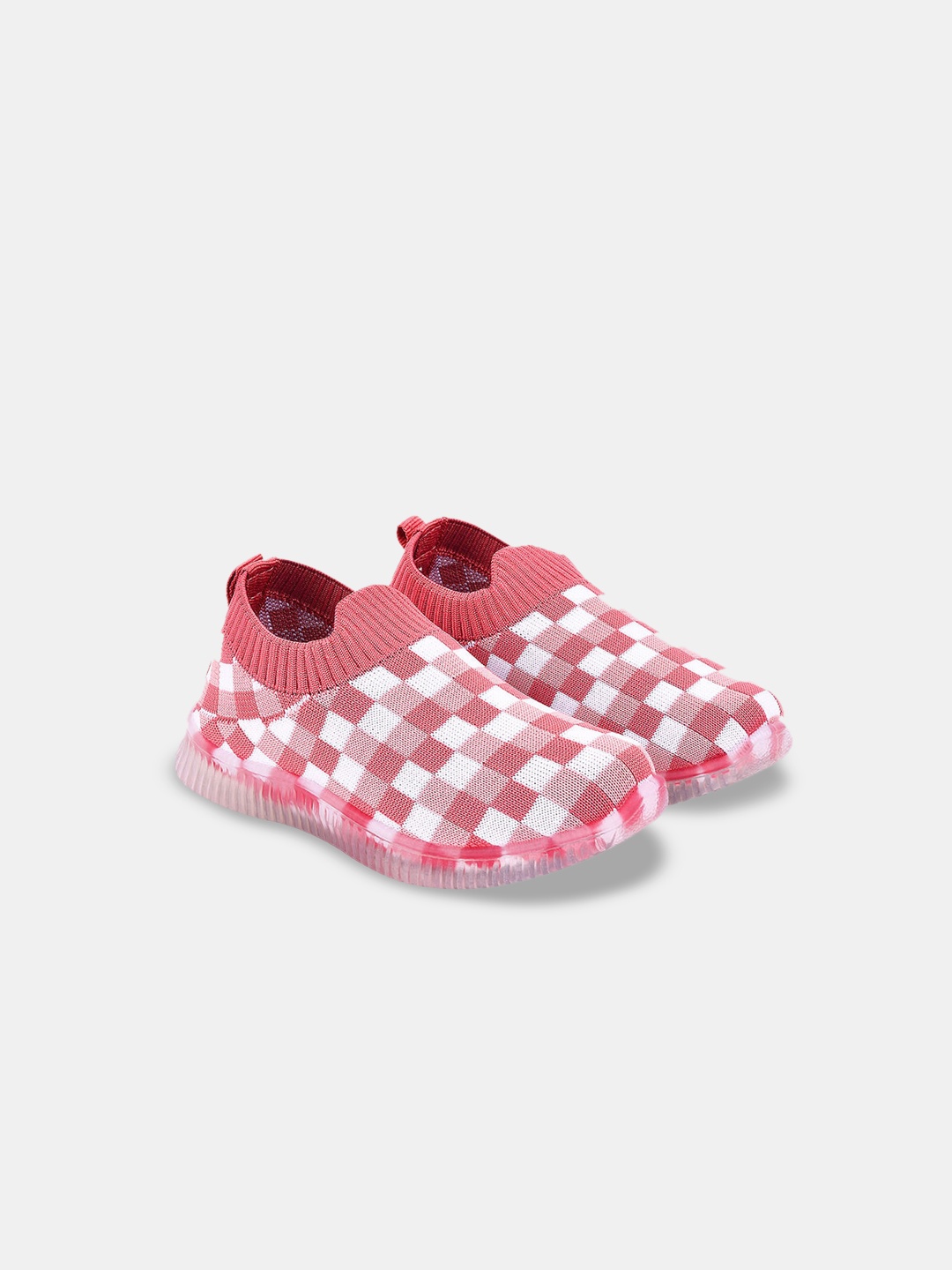 

Hopscotch Kids Printed PU Slip-On Sneakers, Pink