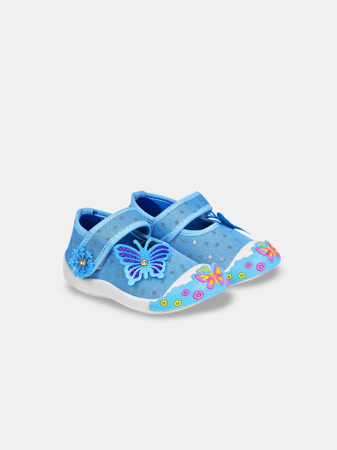 

Hopscotch Girls Printed PU Sneakers, Blue