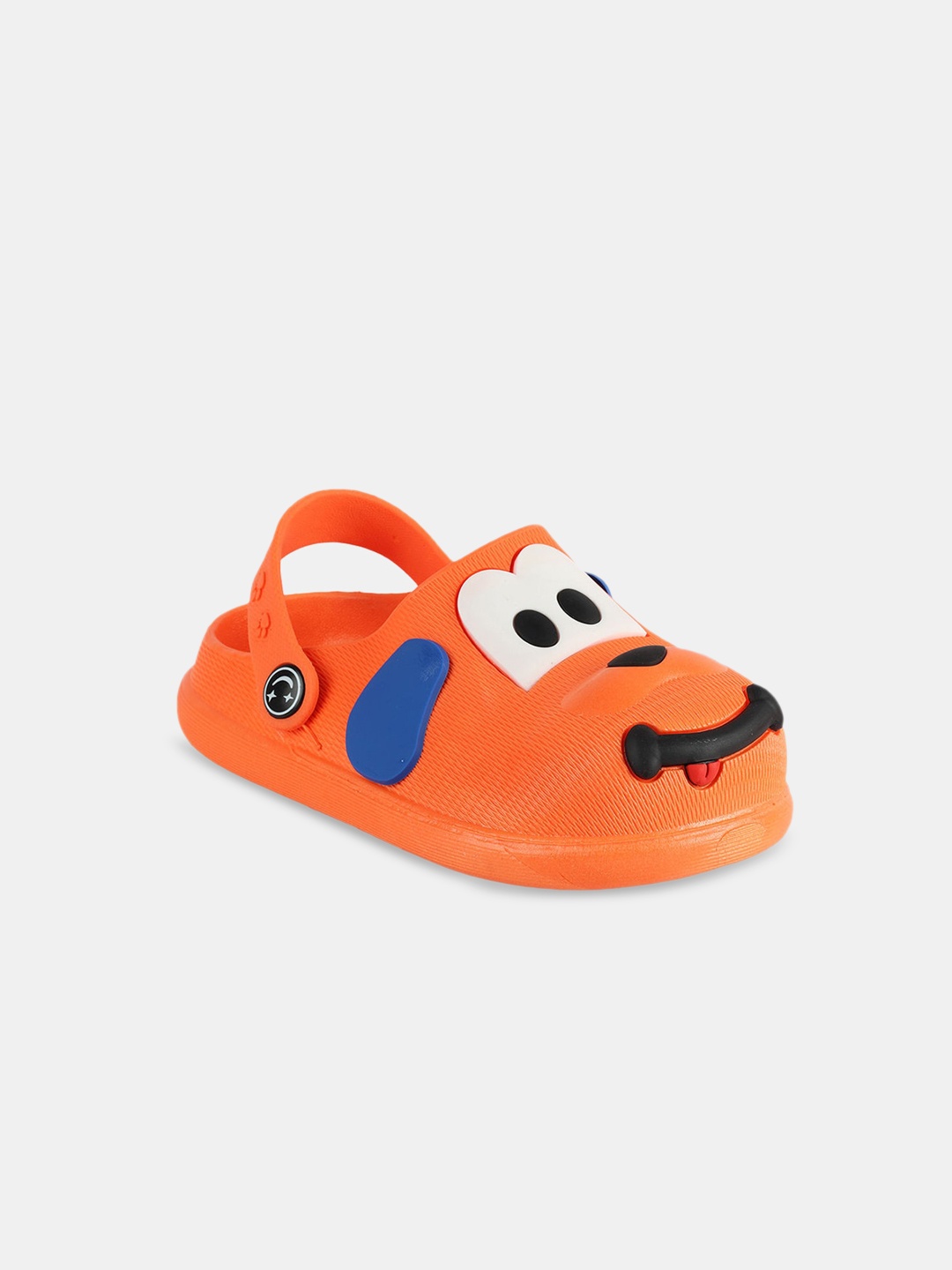 

Hopscotch Kids Slip-On Printed PU Clogs, Orange