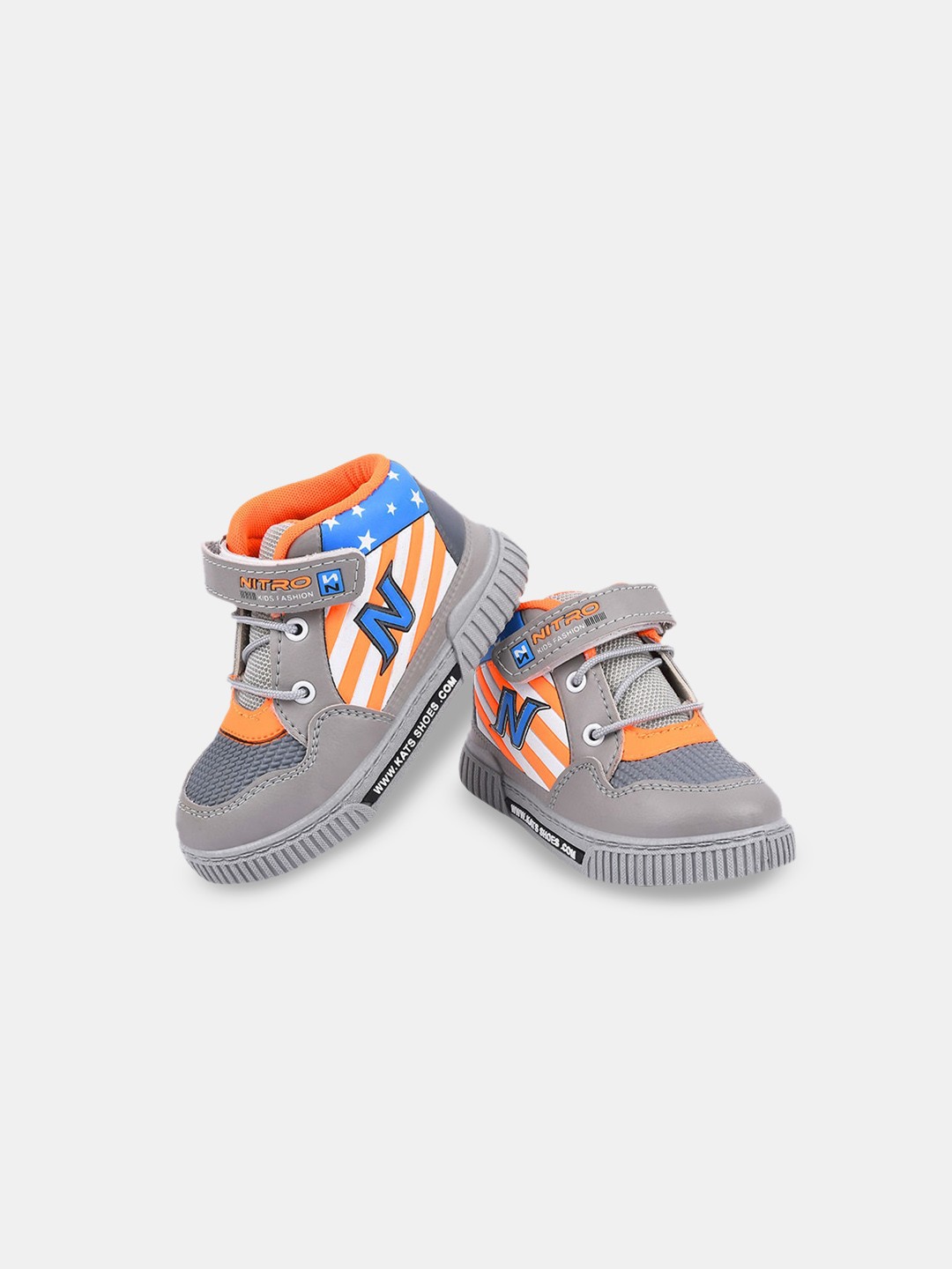 

Hopscotch Boys Colourblocked PU Sneakers, Grey