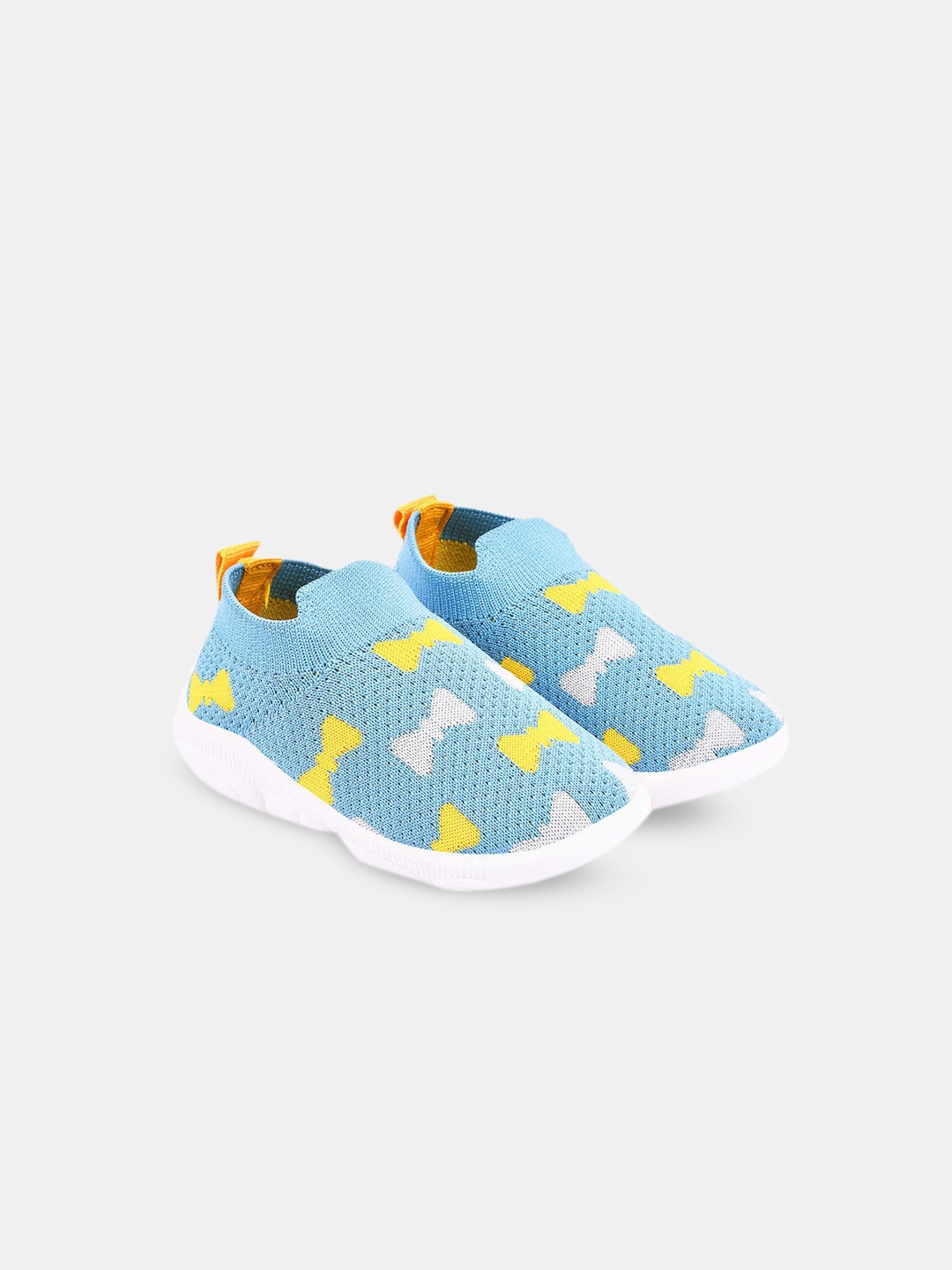 

Hopscotch Kids Woven Design PU Slip-On Sneakers, Blue