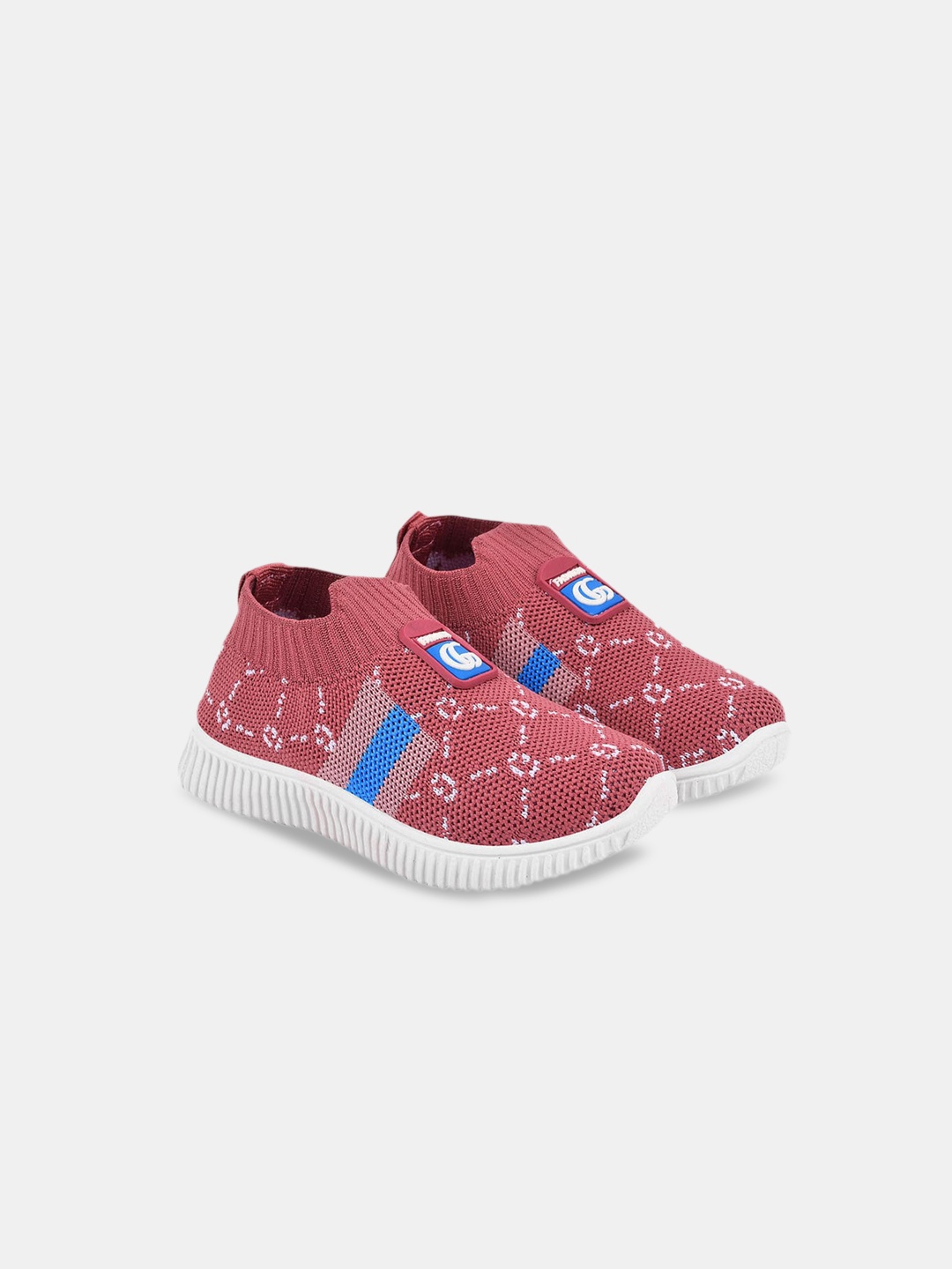 

Hopscotch Kids Printed PU Slip-On Sneakers, Pink