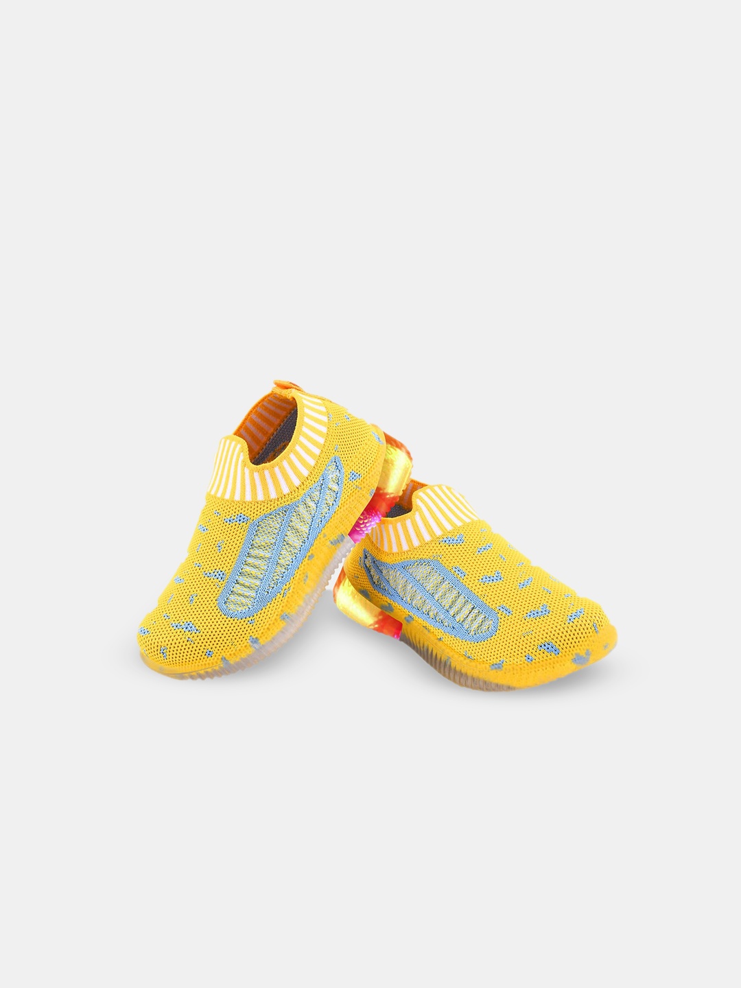 

Hopscotch Kids Slip-On Printed PU Sneakers, Yellow