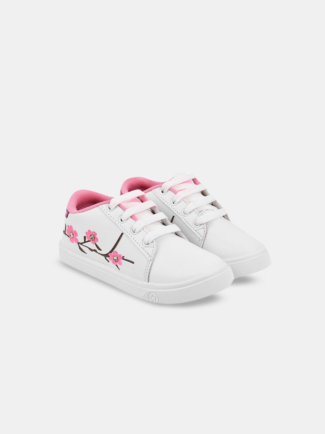

Hopscotch Girls Lace-Ups PU Sneakers, White