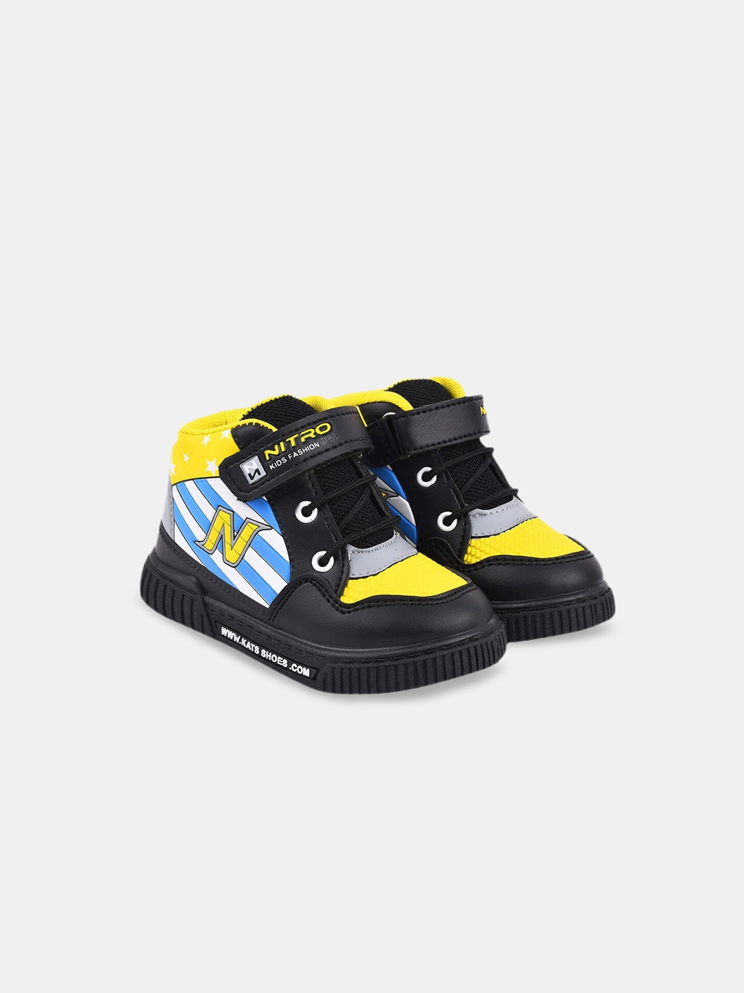 

Hopscotch Boys Colourblocked PU Sneakers, Black