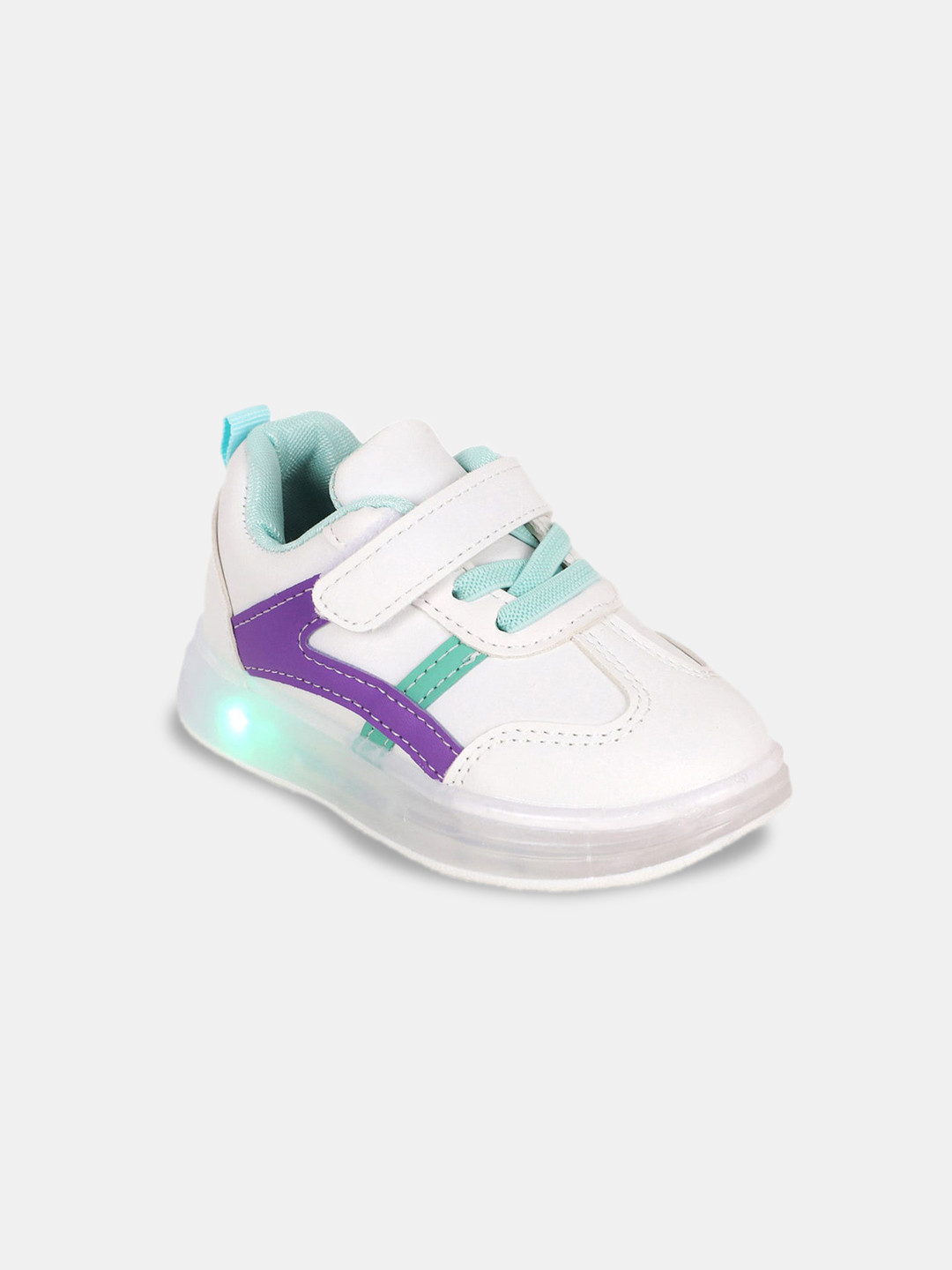

Hopscotch Kids Printed PU Sneakers, Purple