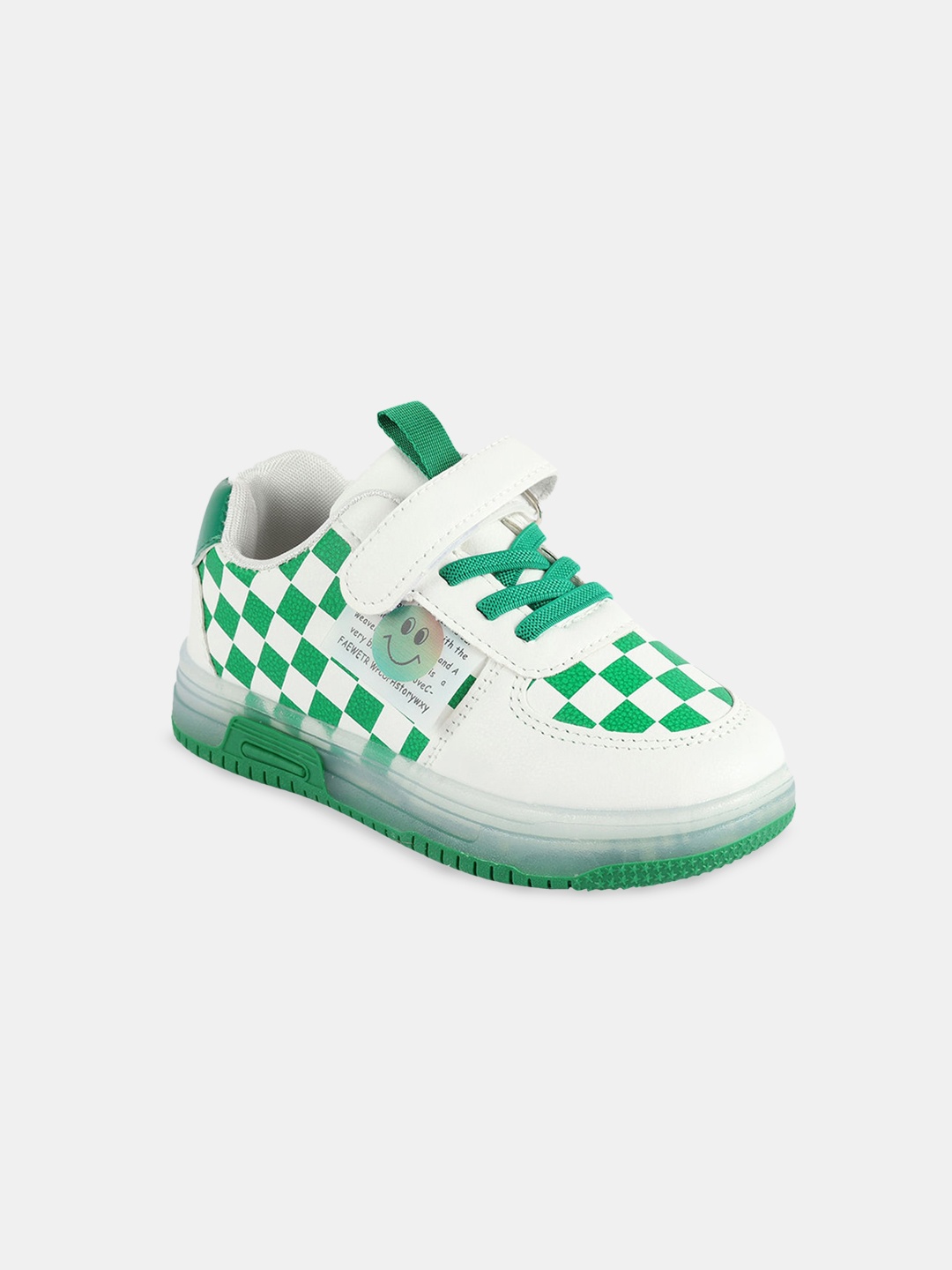 

Hopscotch Kids White Colourblocked LED Sneakers