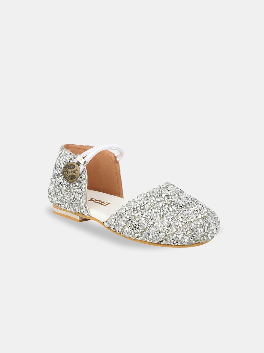 

Hopscotch Girls Embellished Party Ballerinas, Silver