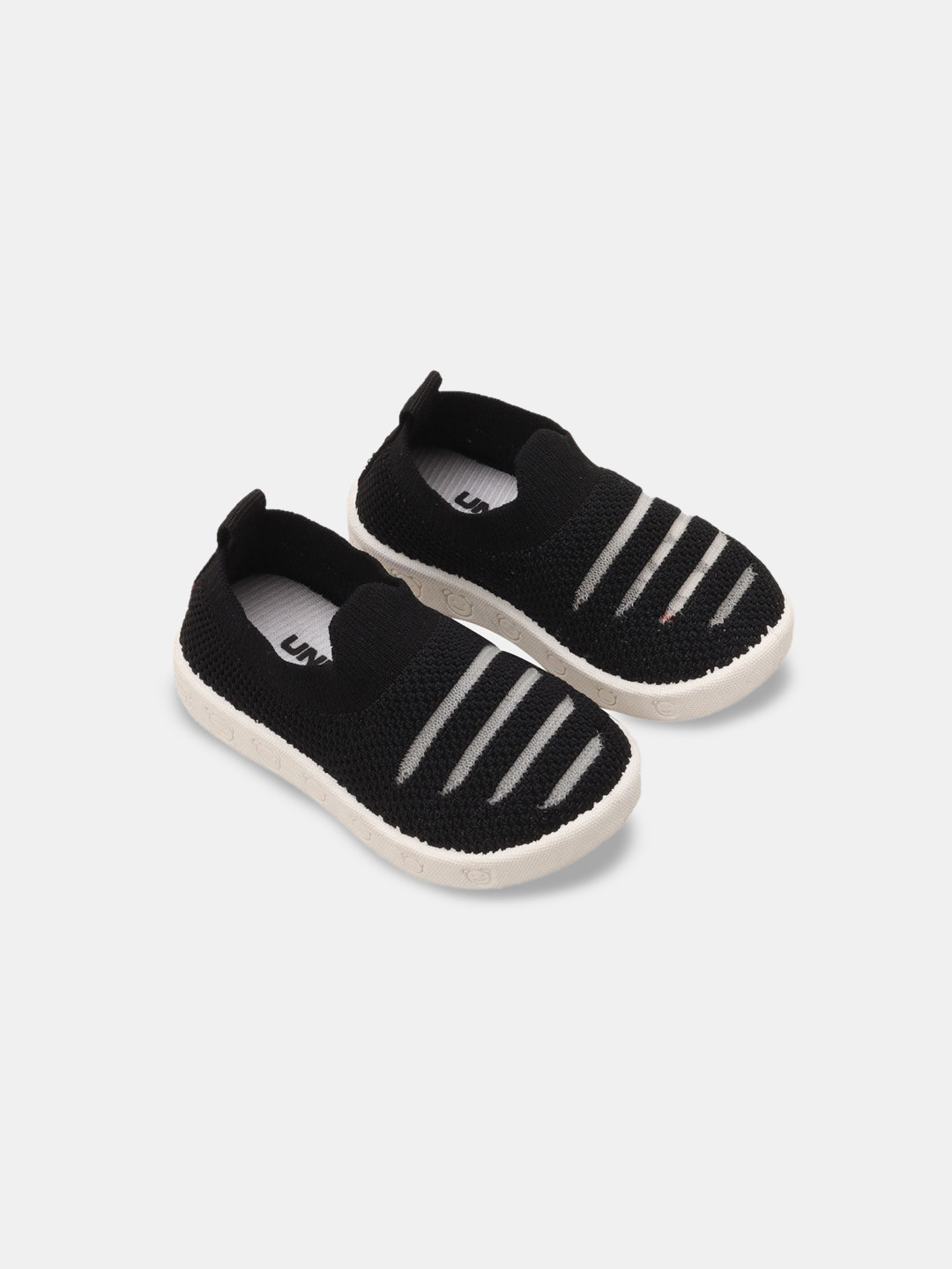 

Hopscotch Kids Woven Design Slip-On Sneakers, Black