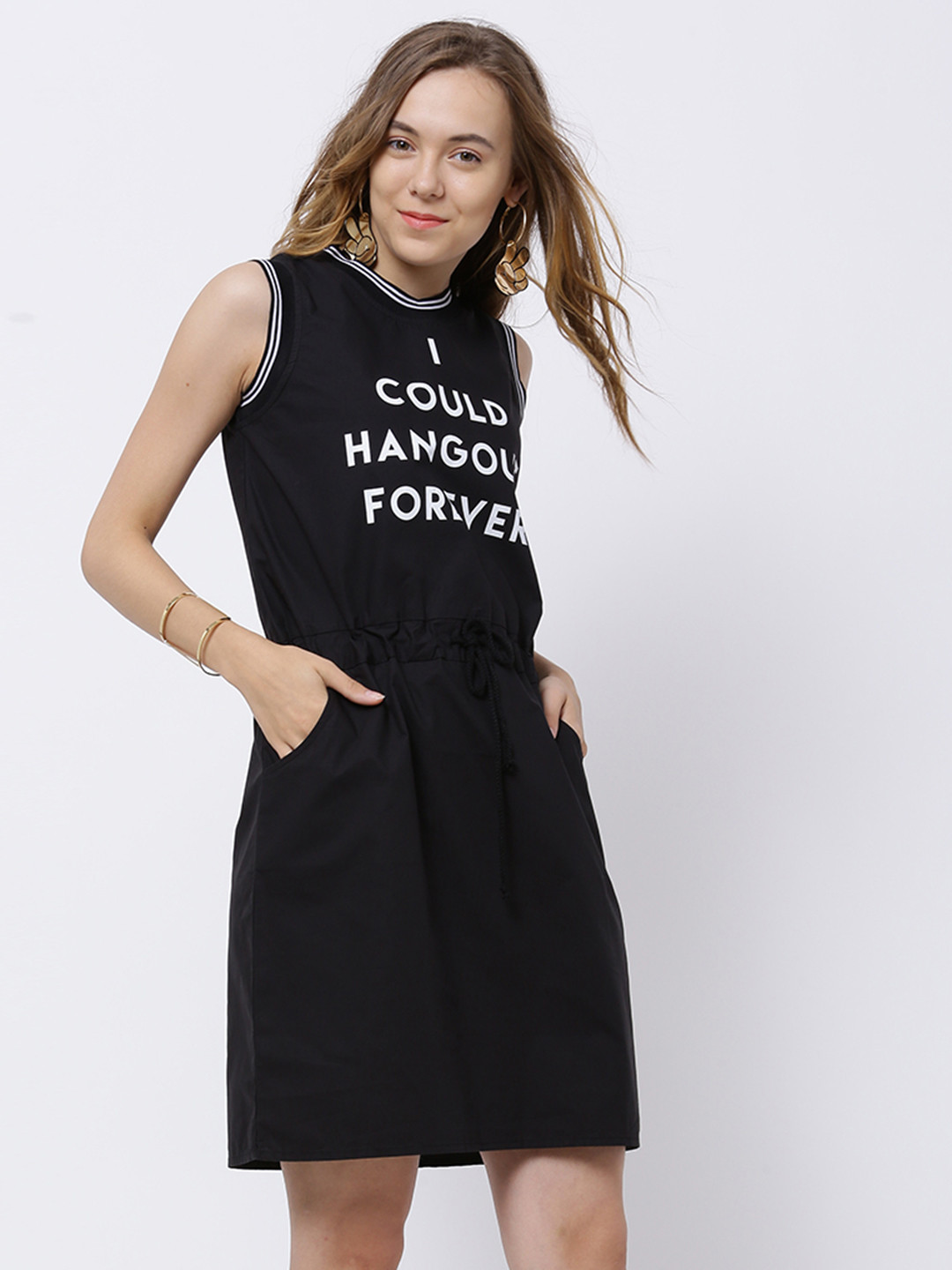 

Tokyo Talkies Women Black Solid Maxi Dress