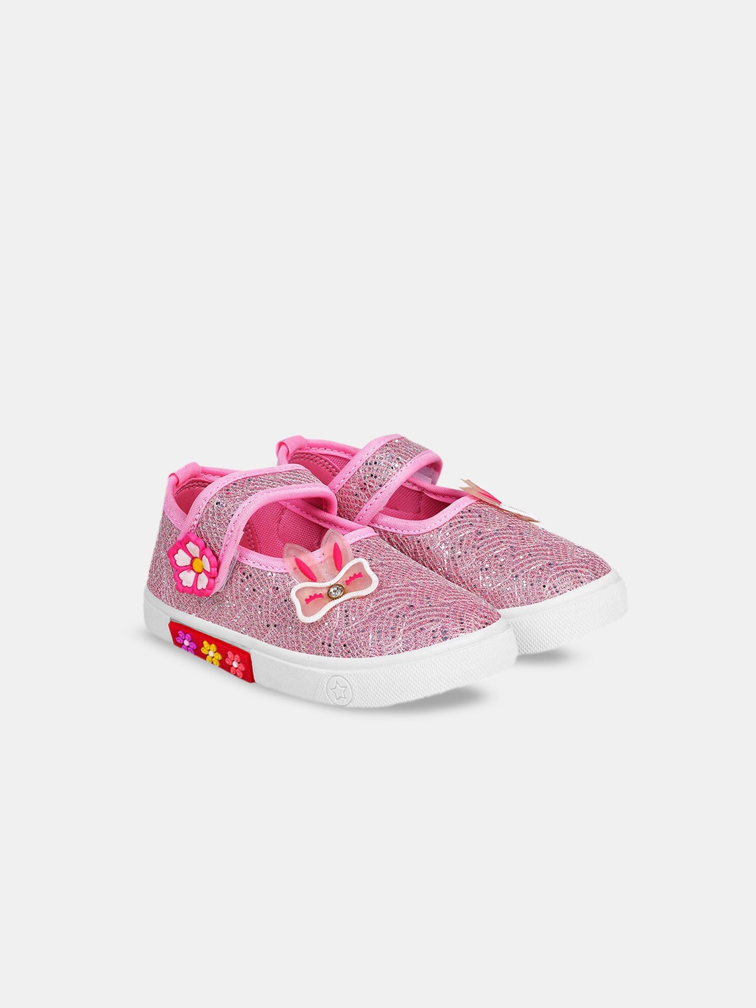 

Hopscotch Girls Printed Casual Shoes, Pink