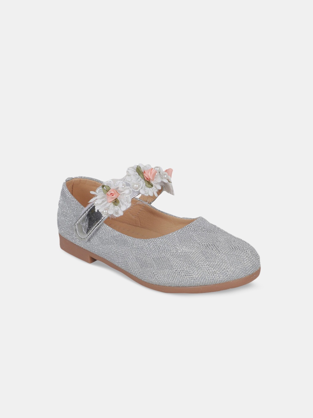 

Hopscotch Girls Embellished Ballerinas, Silver