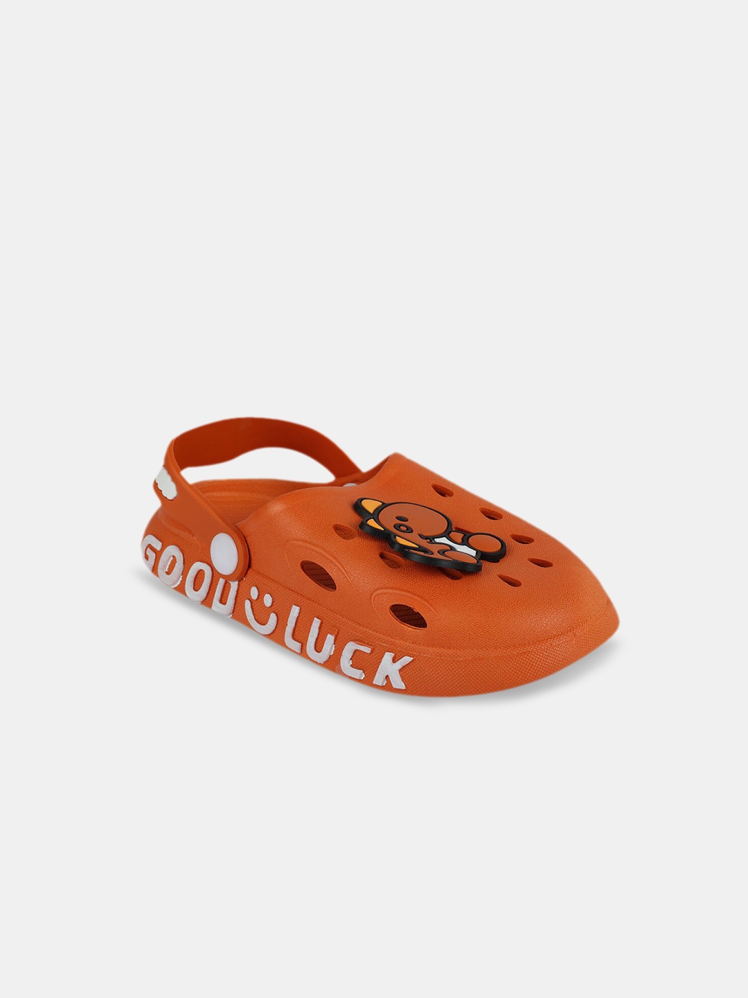

Hopscotch Kids Applique Clogs, Orange