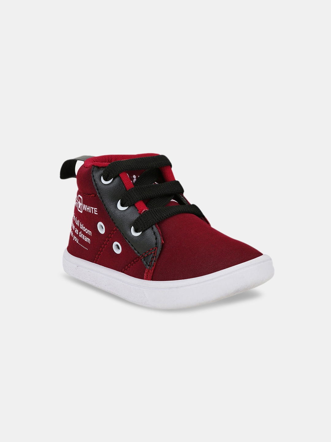 

Hopscotch Kids Printed Mid-Top Sneakers, Red